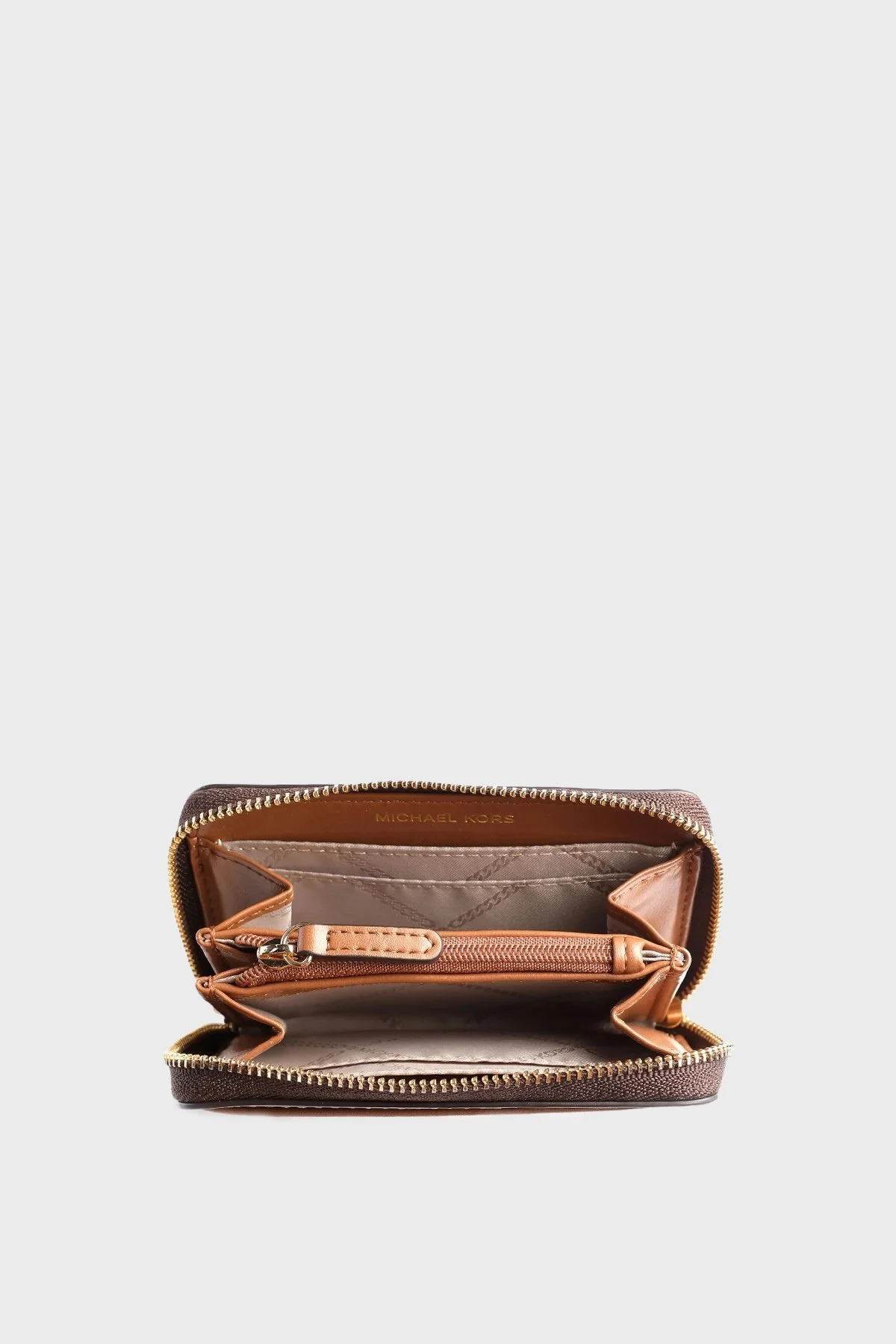Michael Kors Fermuarlı 34S1GT9Z1B252 Bayan Cüzdan 34S1GT9Z1B 252 KAHVE - 5