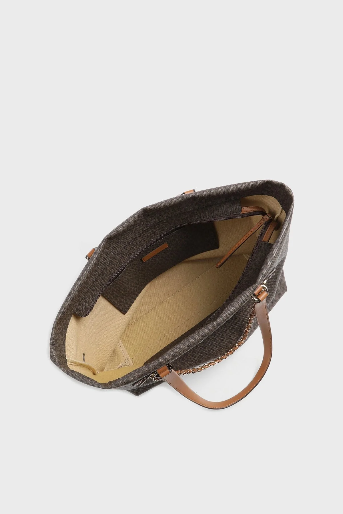 Michael Kors Fermuarlı Büyük 30R3G04T3B Bayan Çanta 30R3G04T3B BRN ACORN KAHVE - 4
