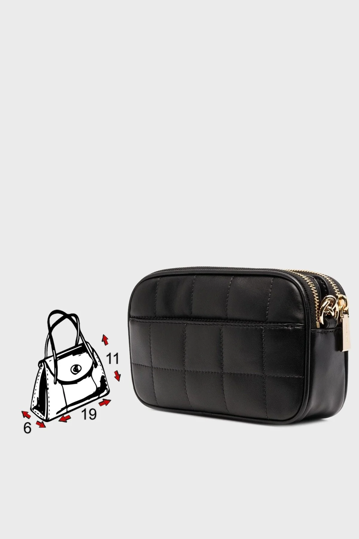 Michael Kors Fermuarlı Hakiki Deri Ayarlanabilir Omuz Askılı Bayan Çanta 32H1GT9C5L 001 SİYAH - 6