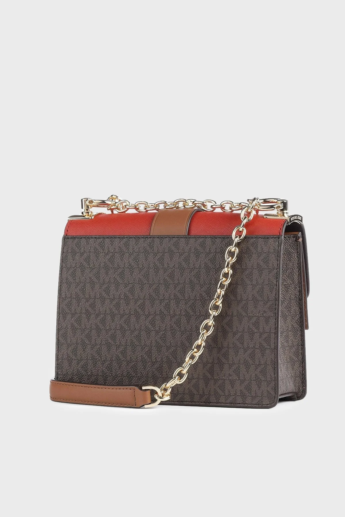 Michael Kors Greenwich Zincir Askılı Saffiano Deri Çapraz 32S1GGRC0B982 Bayan Çanta 32S1GGRC0B 982 KIRMIZI-KAHVE - 2