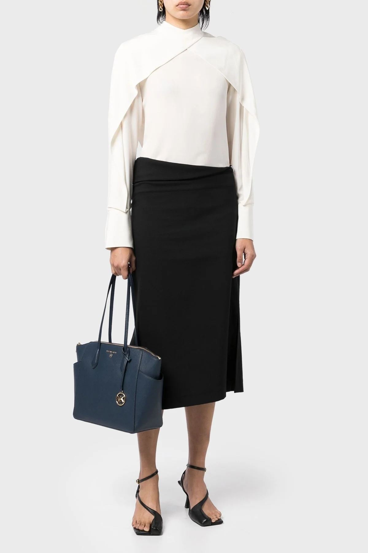Michael Kors Hakiki Deri 30S2G6AT2L406 Bayan Çanta 30S2G6AT2L 406 LACİVERT - 2