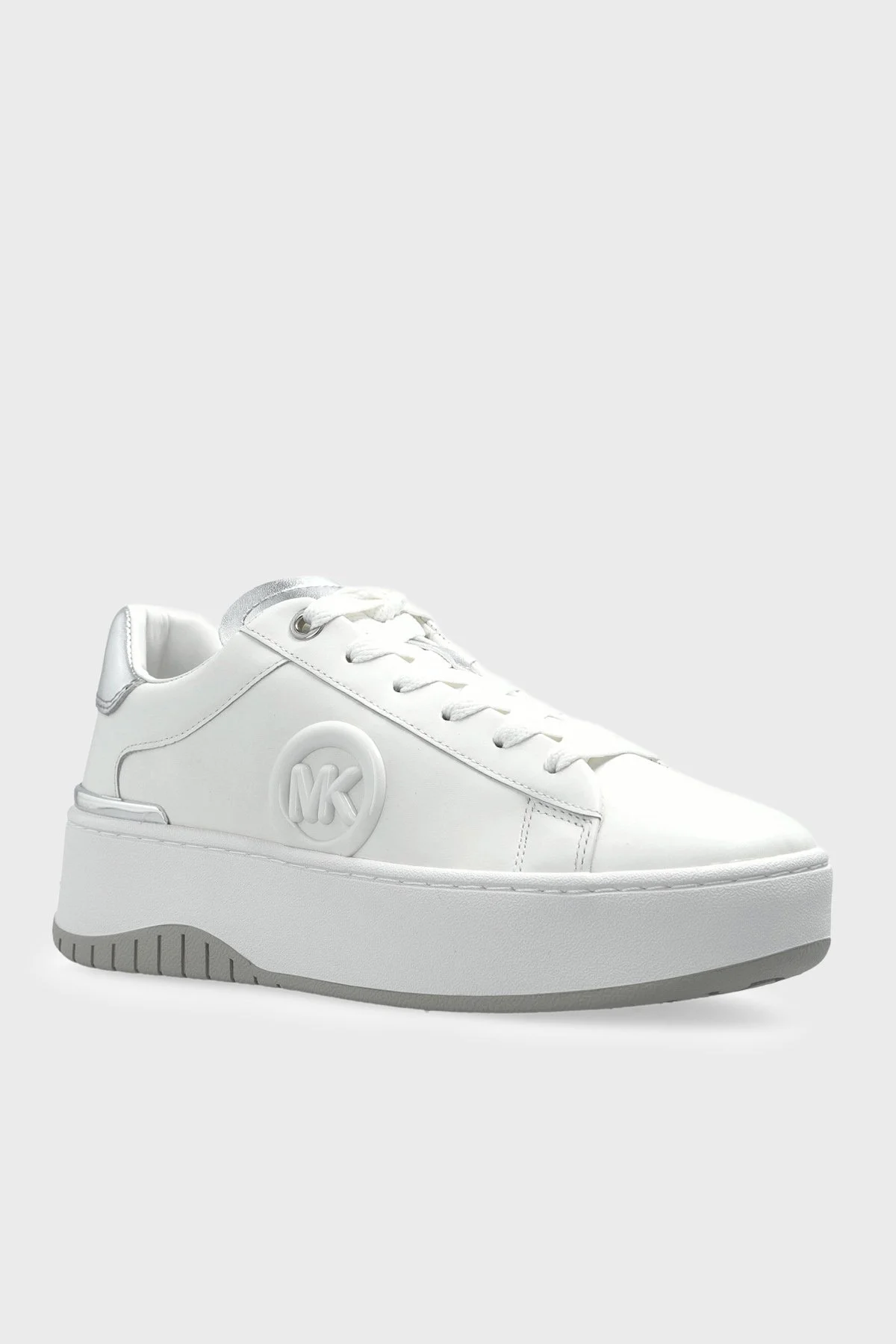 Michael Kors Hakiki Deri Logolu Sneaker 43R6DTFS4L040 Kadın Ayakkabı 43R6DTFS4L 040 BEYAZ - 4
