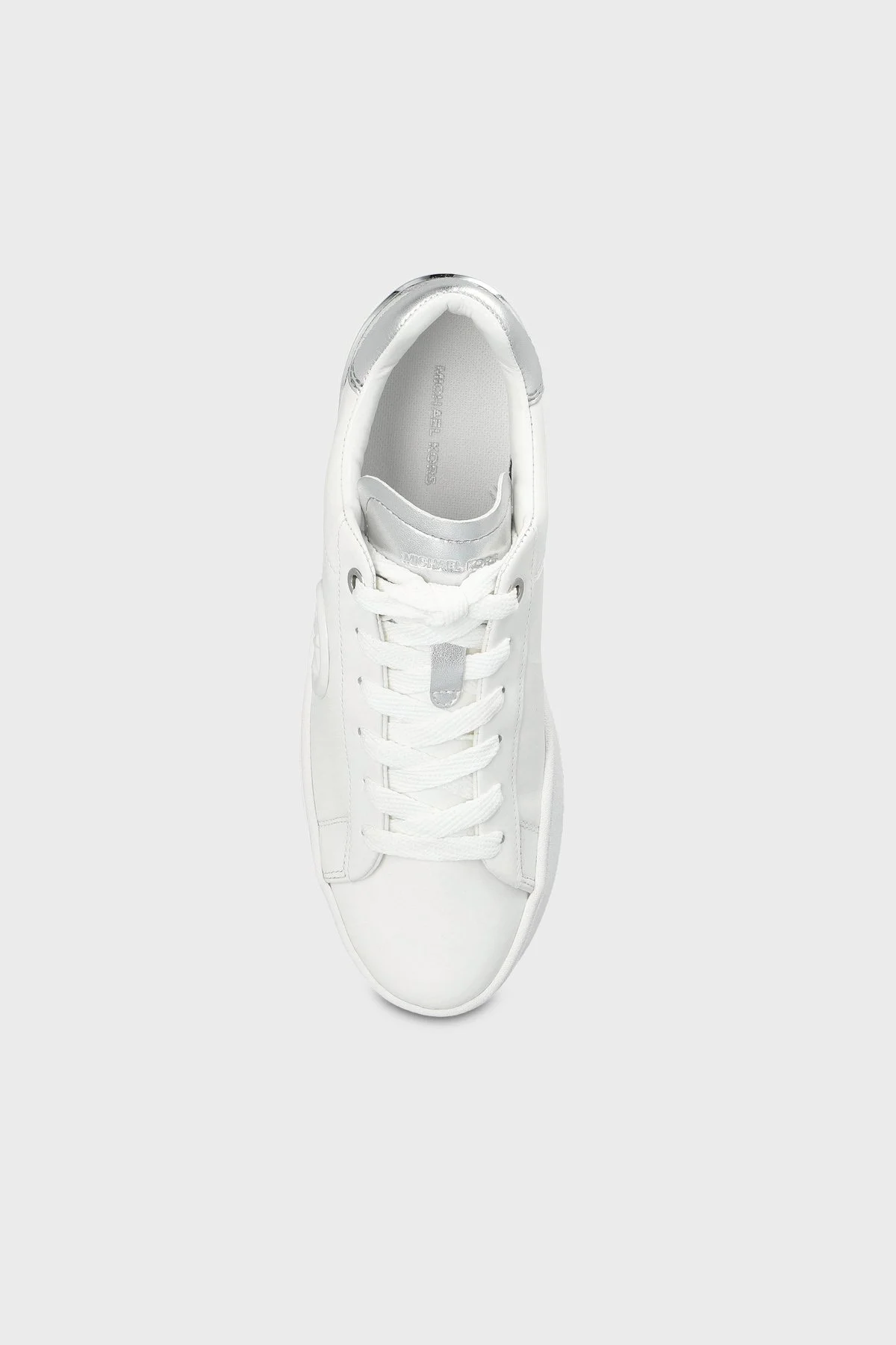 Michael Kors Hakiki Deri Logolu Sneaker 43R6DTFS4L040 Kadın Ayakkabı 43R6DTFS4L 040 BEYAZ - 5