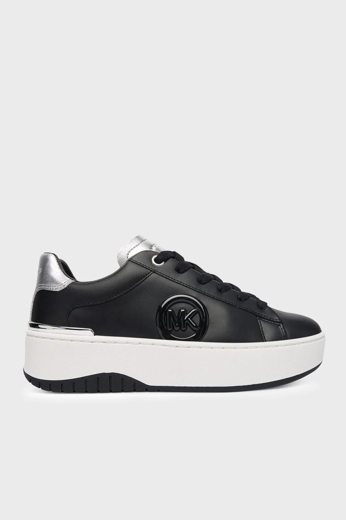 Michael Kors Hakiki Deri Logolu Sneaker 43R6DTFS5L001 Kadın Ayakkabı 43R6DTFS5L 001 SİYAH - 1