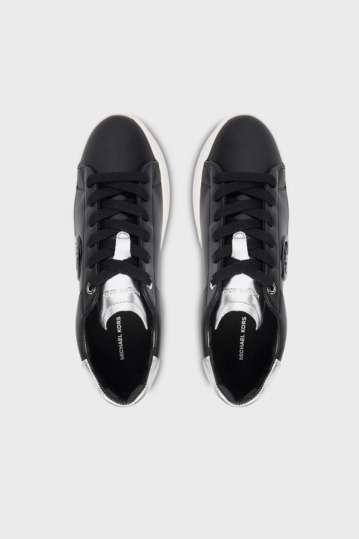 Michael Kors Hakiki Deri Logolu Sneaker 43R6DTFS5L001 Kadın Ayakkabı 43R6DTFS5L 001 SİYAH - 3
