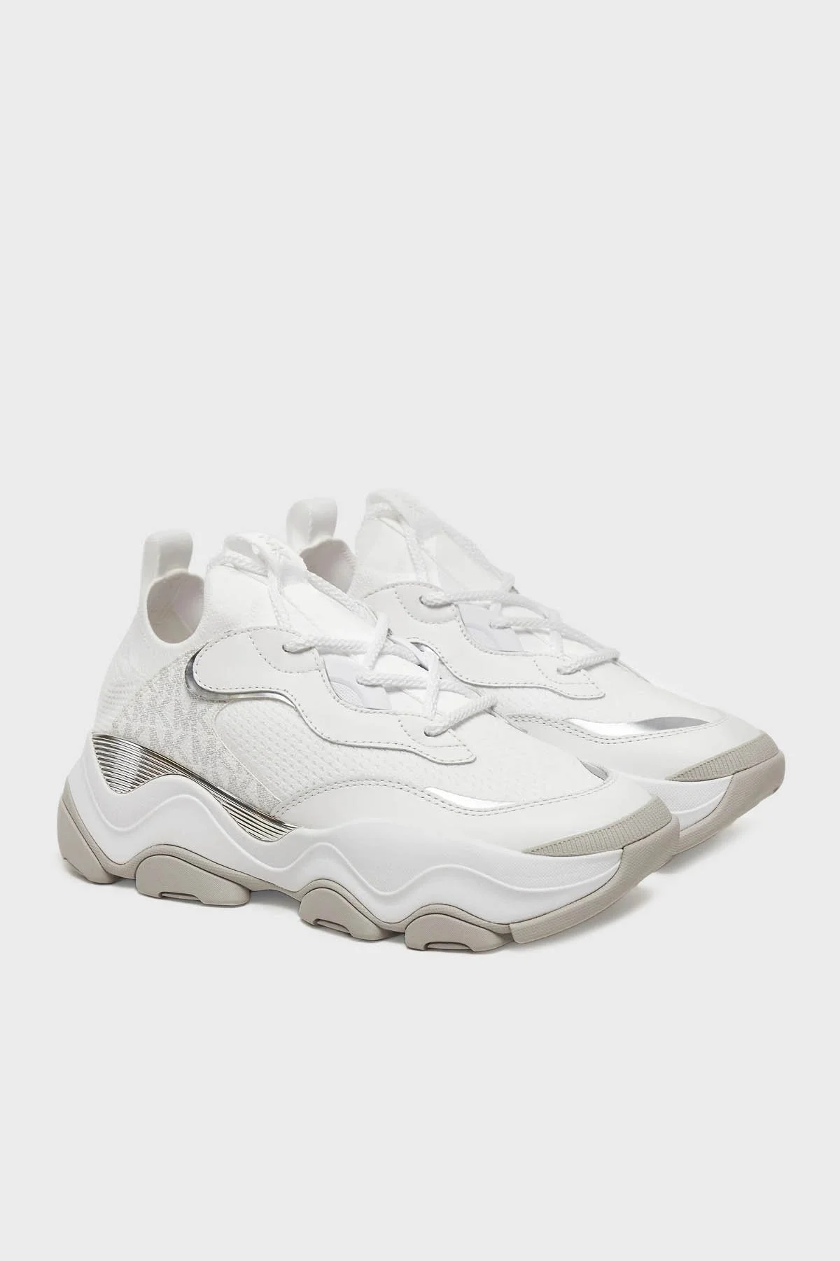 Michael Kors Hakiki Deri Platform Taban Sneaker 43R5ATFS1L119 Kadın Ayakkabı 43R5ATFS1L 119 BEYAZ - 3