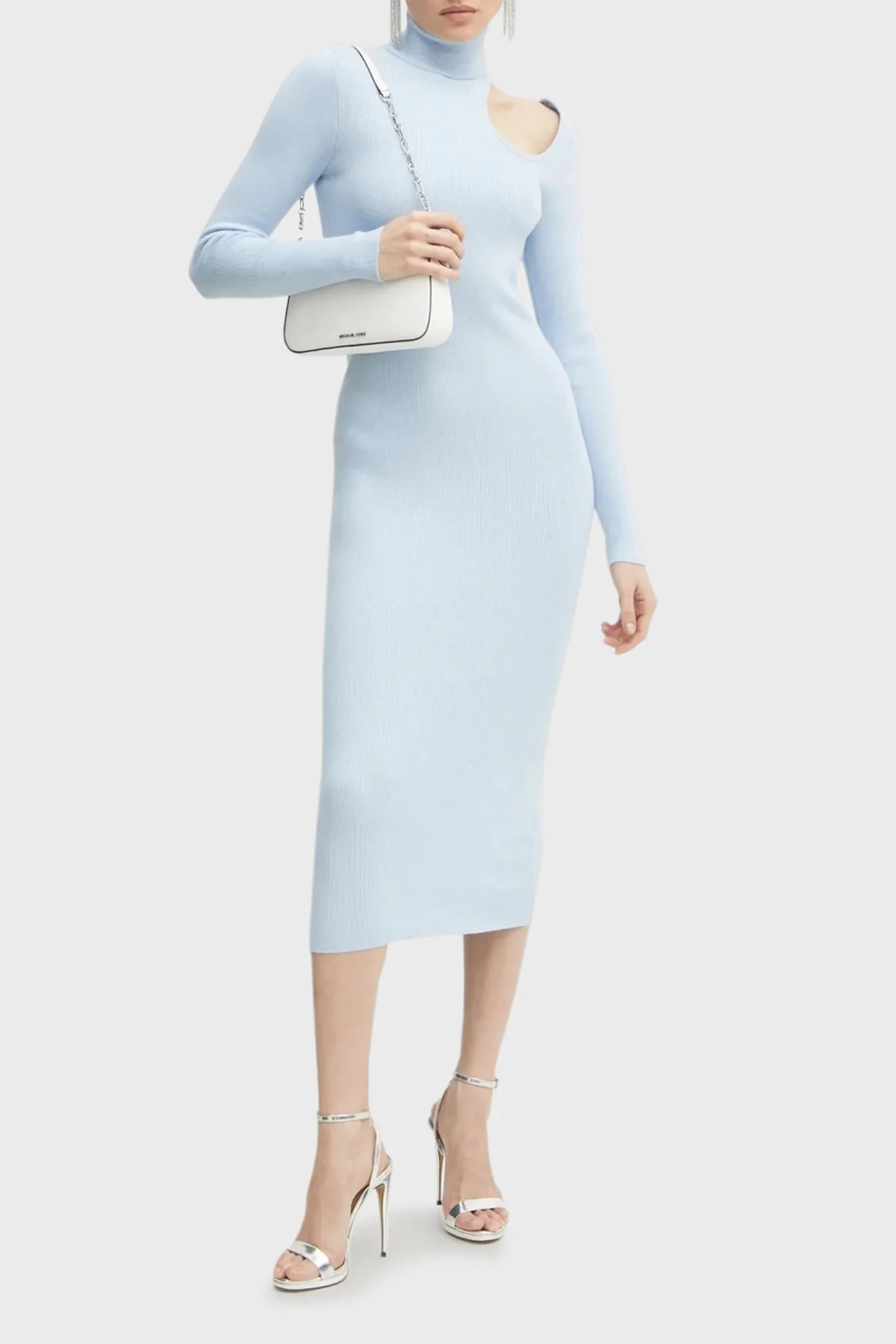 Michael Kors Hakiki Deri Zincir Askılı 32H3S8EW6L085 Bayan Çanta 32H3S8EW6L 085 BEYAZ - 8