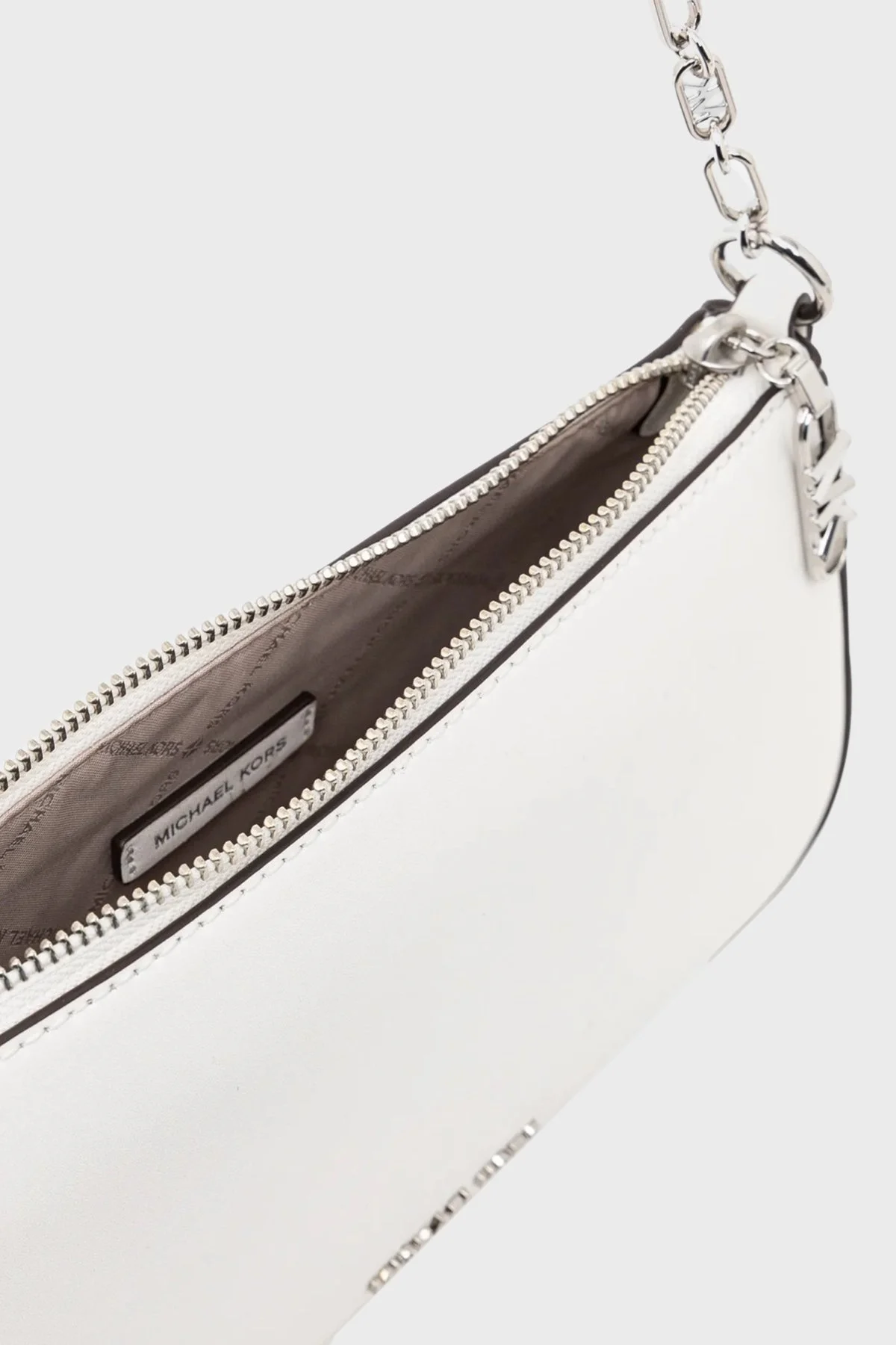 Michael Kors Hakiki Deri Zincir Askılı 32H3S8EW6L085 Bayan Çanta 32H3S8EW6L 085 BEYAZ - 10