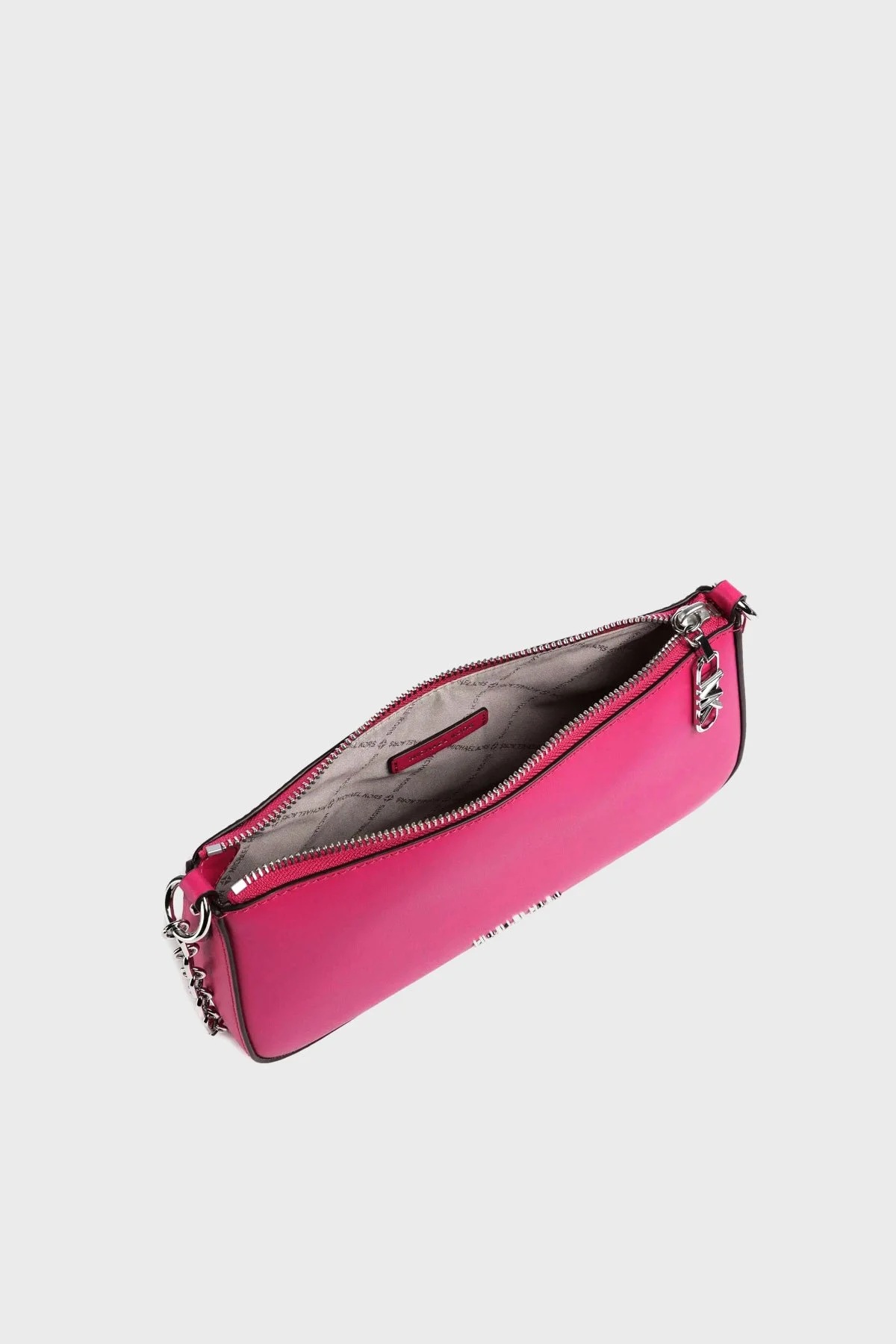 Michael Kors Hakiki Deri Zincir Askılı 32H3S8EW6L542 Kadın Çanta 32H3S8EW6L 542 Fuşya - 3