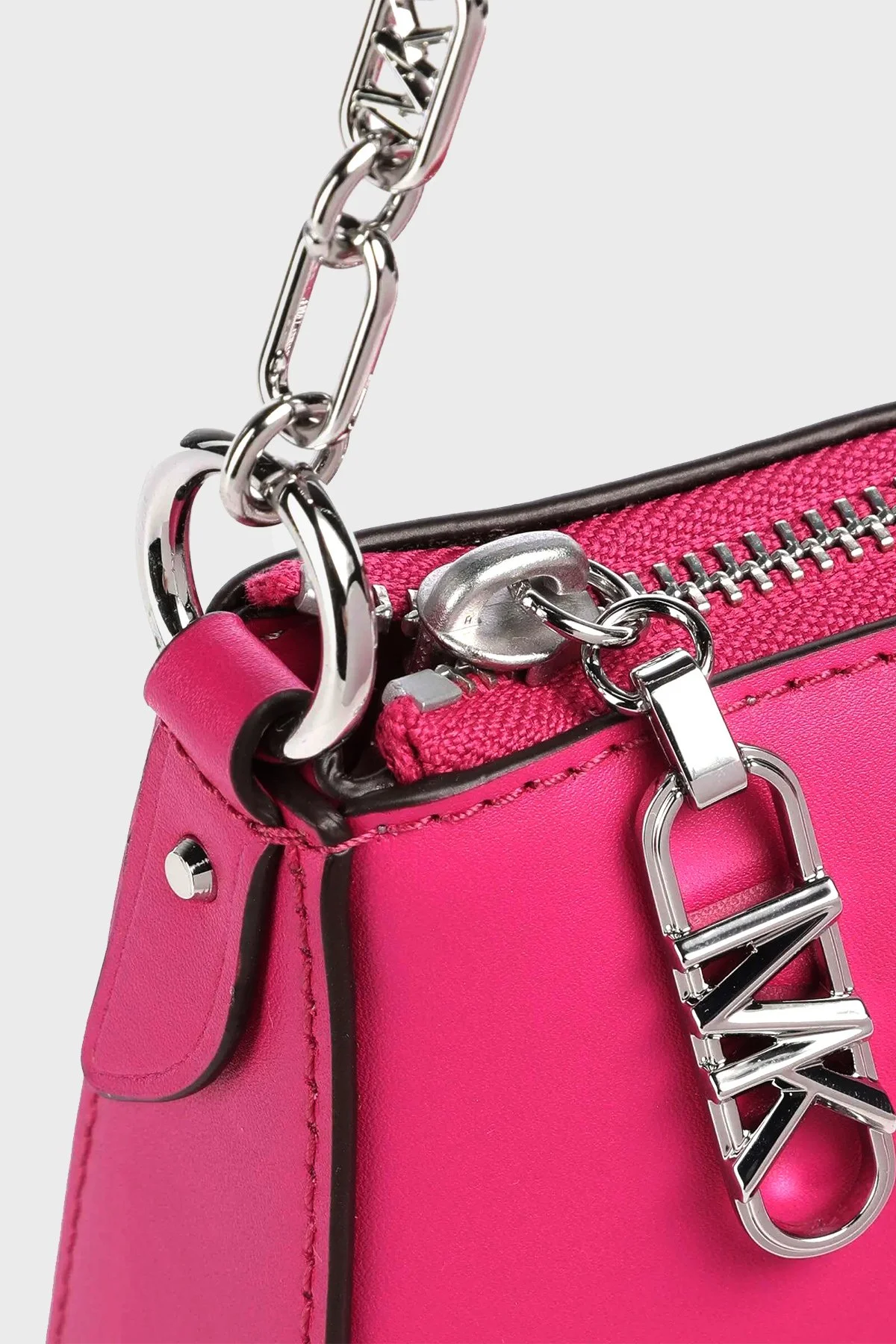 Michael Kors Hakiki Deri Zincir Askılı 32H3S8EW6L542 Kadın Çanta 32H3S8EW6L 542 Fuşya - 5