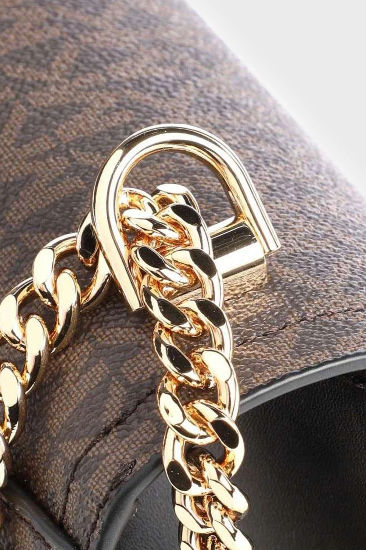 Michael Kors Heather Logolu Zincir Askılı Çapraz 32S2G7HC0B292 Bayan Çanta 32S2G7HC0B 292 KAHVE-SİYAH - 4