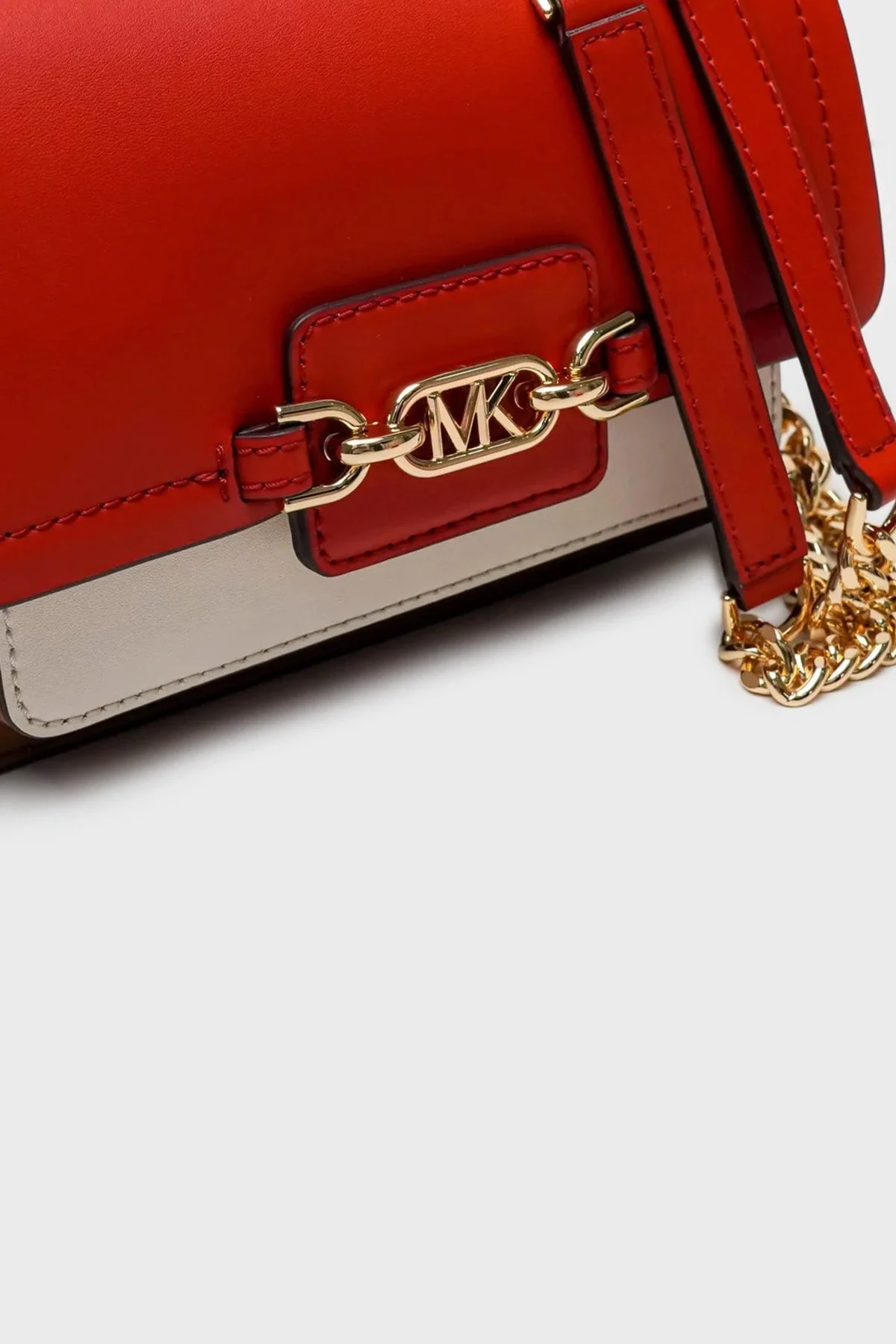 Michael Kors Heather Zincir Askılı Çapraz 32S2G7HC0T982 Bayan Çanta 32S2G7HC0T 982 KIRMIZI-BEYAZ - 3