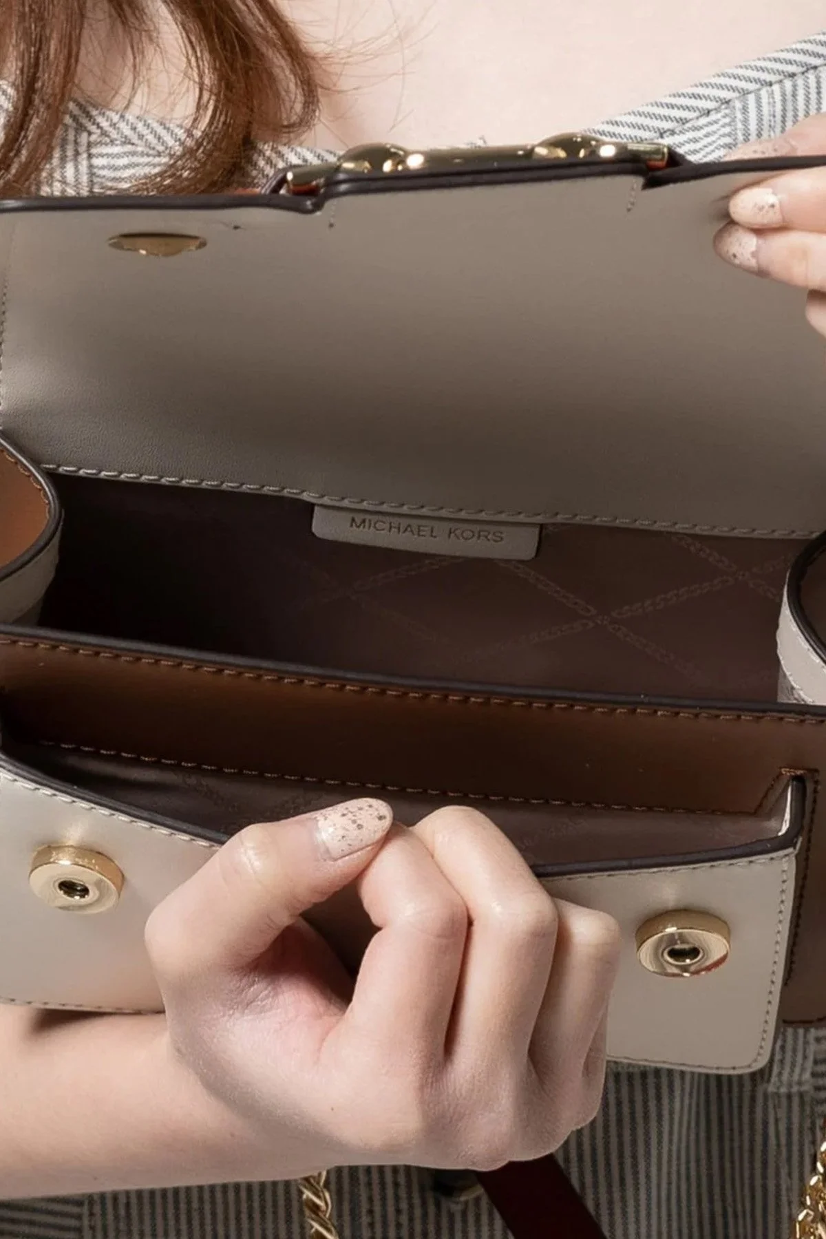 Michael Kors Heather Zincir Askılı Çapraz 32S2G7HC0T982 Bayan Çanta 32S2G7HC0T 982 KIRMIZI-BEYAZ - 4