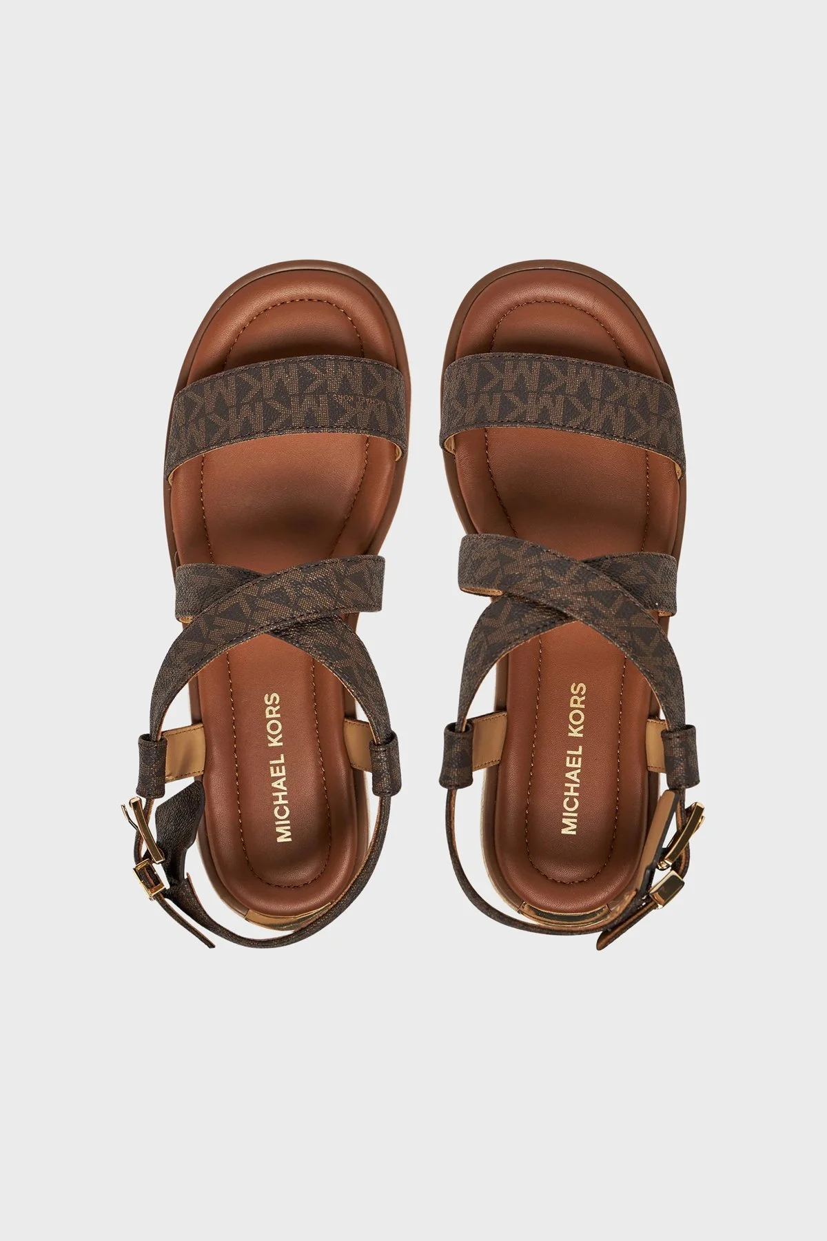 Michael Kors İmza Logolu Kadın Sandalet 40S5LYFS1B 200 KAHVE - 3