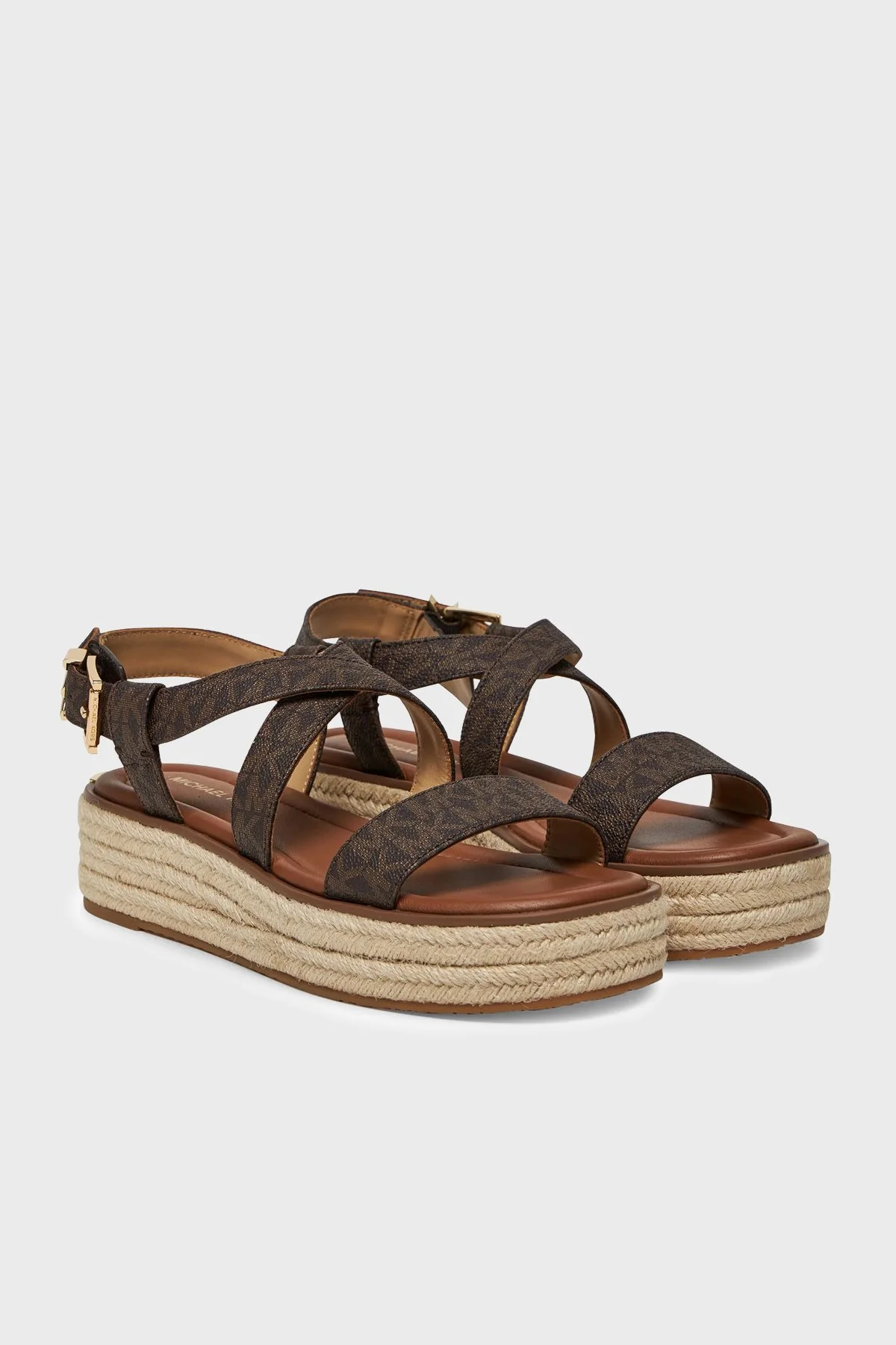 Michael Kors İmza Logolu Kadın Sandalet 40S5LYFS1B 200 KAHVE - 4
