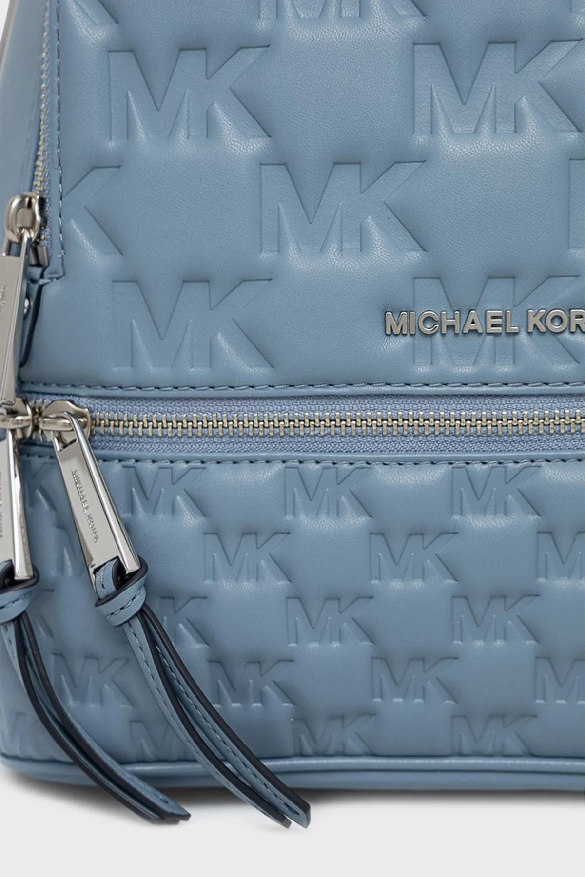 Michael Kors Kabartmalı Logolu 30S2SEZB2L464 Bayan Sırt Çantası 30S2SEZB2L 464 MAVİ - 4
