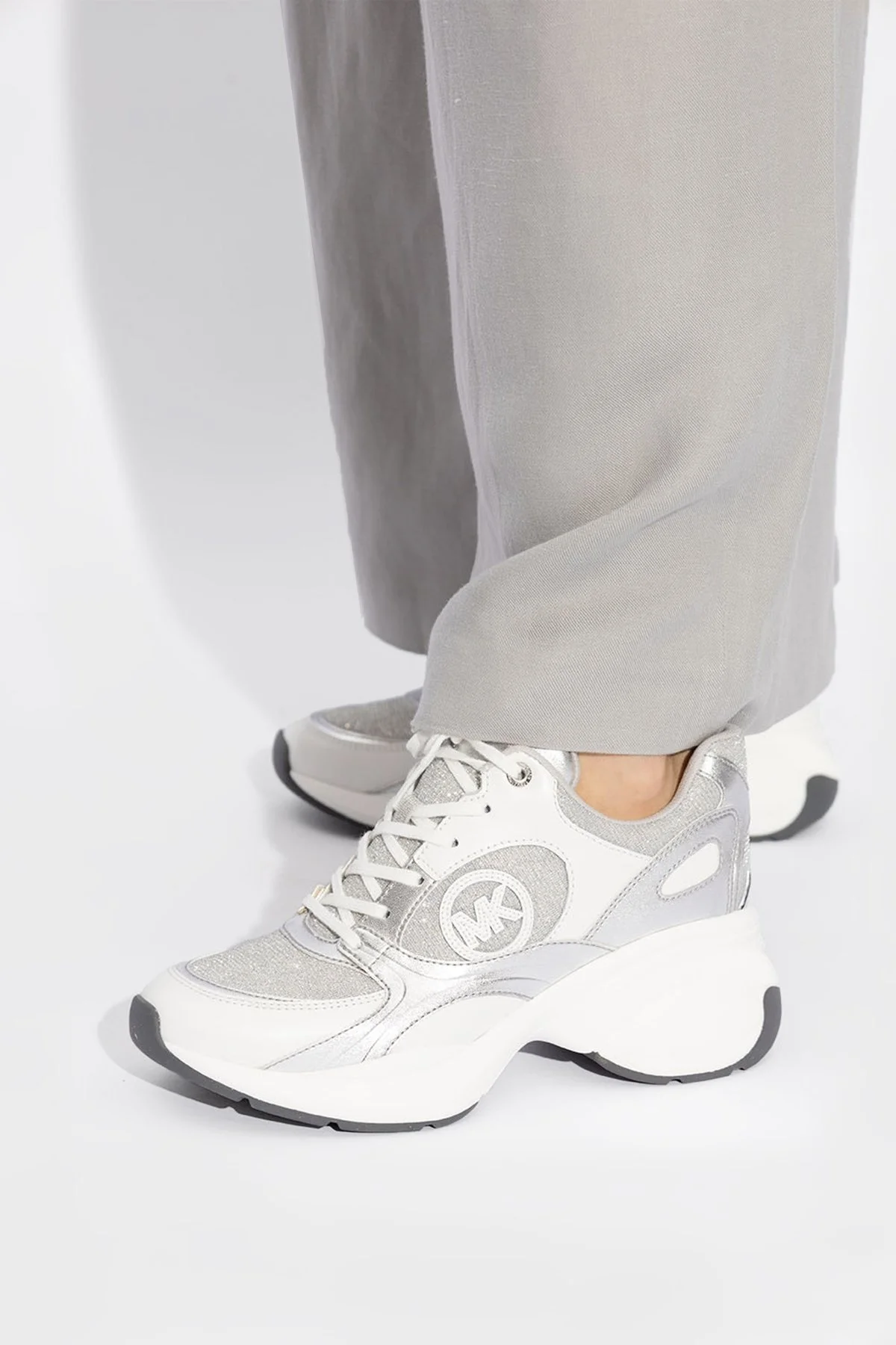 Michael Kors Kalın Tabanlı Sneaker 43S4ZUFS3D047 Bayan Ayakkabı 43S4ZUFS3D 047 GÜMÜŞ - 2