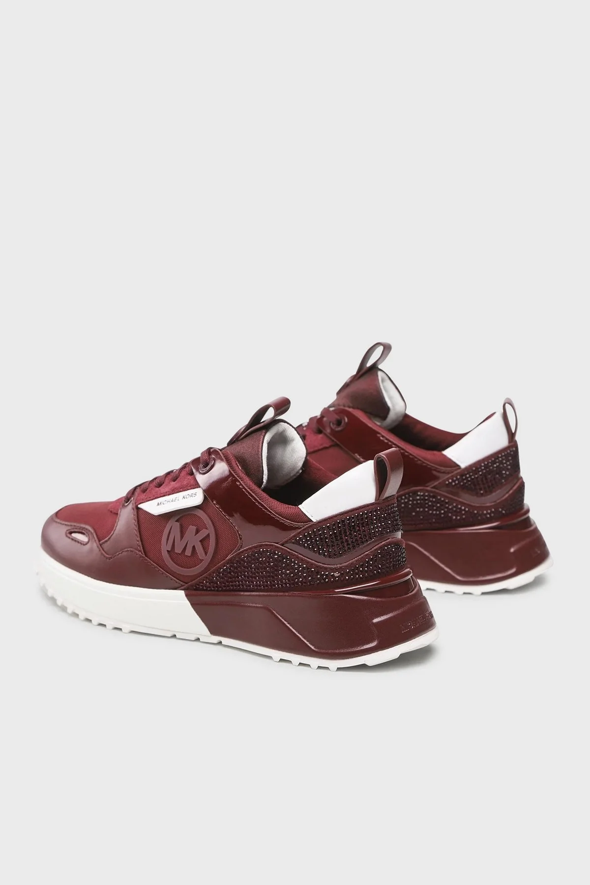 Michael Kors Loglo Taşlı Sneaker 43F2THFS1L580 Bayan Ayakkabı 43F2THFS1L 580 BORDO - 2