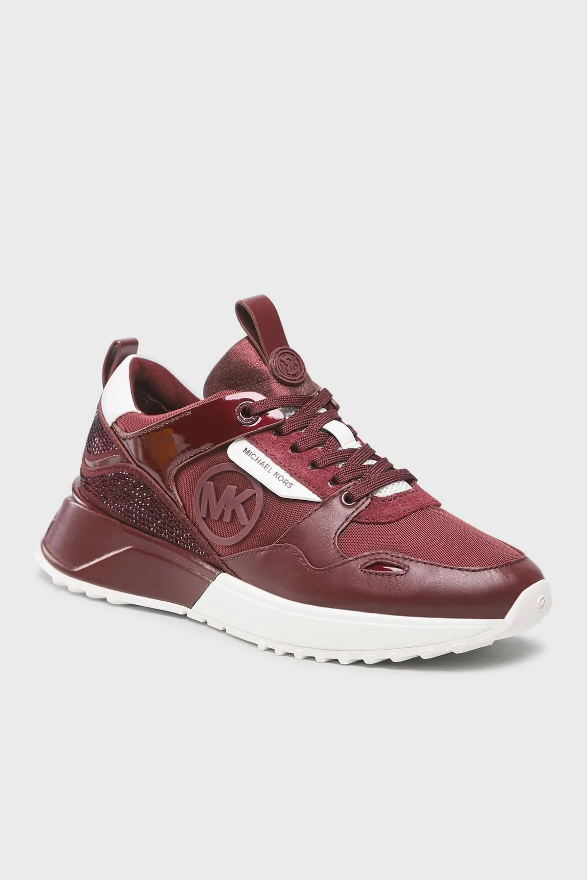 Michael Kors Loglo Taşlı Sneaker 43F2THFS1L580 Bayan Ayakkabı 43F2THFS1L 580 BORDO - 3