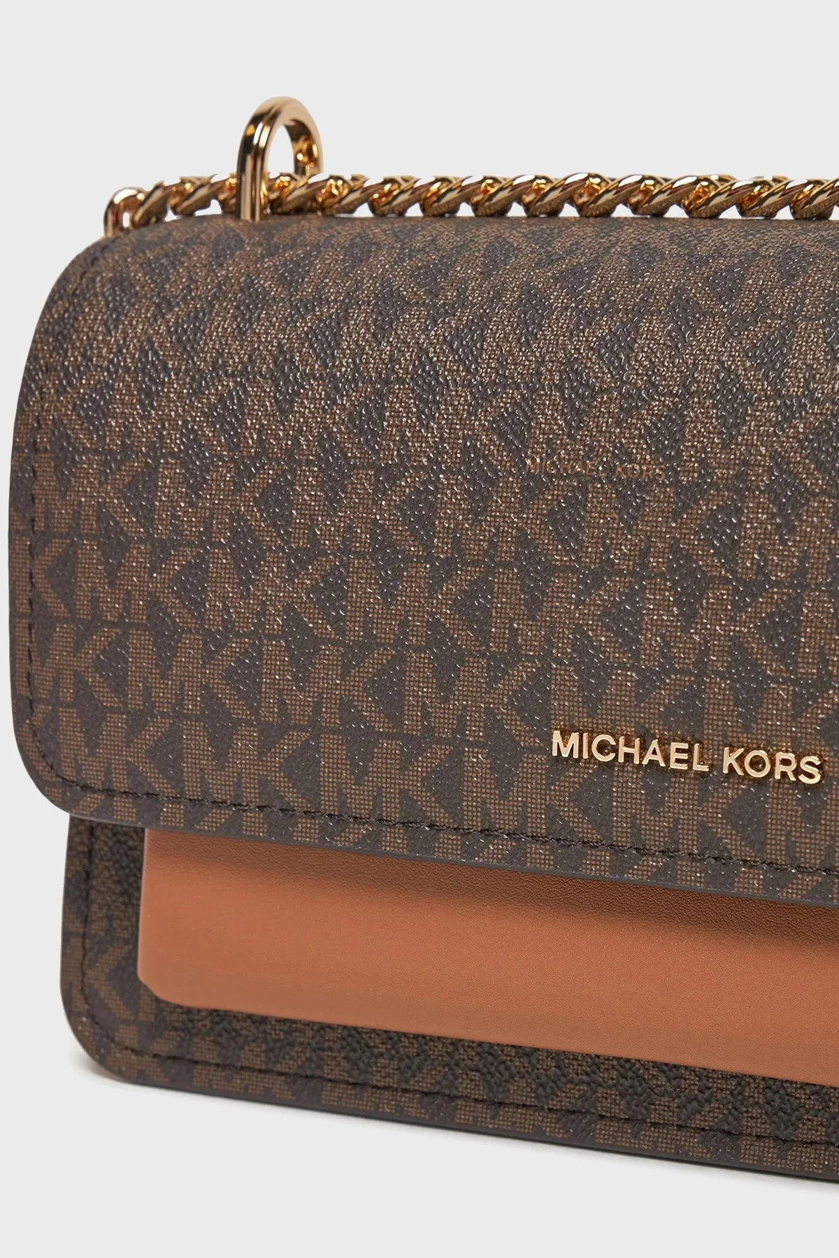 Michael Kors Logo Baskılı Ayarlanabilir Zincir Askılı 30R5GC7L3B252 Bayan Çanta 30R5GC7L3B 252 KAHVE - 8