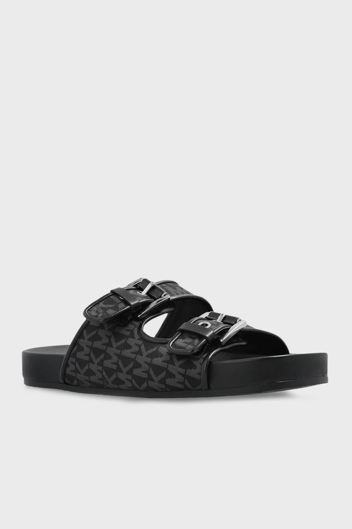 Michael Kors Logo Baskılı Çift Bantlı Kemerli 40T5BYFS1D001 Bayan Terlik 40T5BYFS1D 001 SİYAH - 4