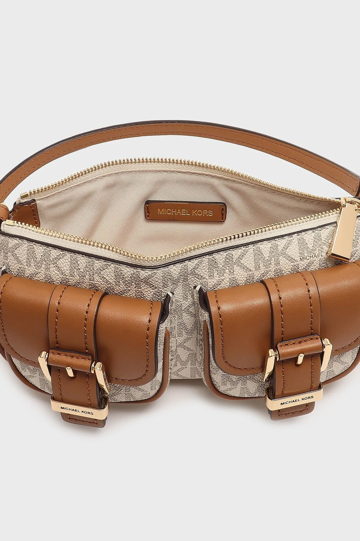 Michael Kors Logo Baskılı Çıkarılabilir Askılı 32S5GZCU1B149 Bayan Çanta 32S5GZCU1B 149 EKRU - 4