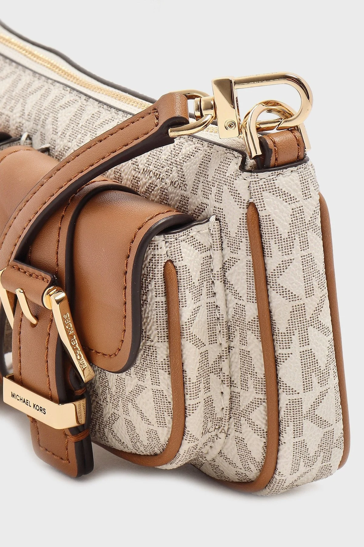 Michael Kors Logo Baskılı Çıkarılabilir Askılı 32S5GZCU1B149 Bayan Çanta 32S5GZCU1B 149 EKRU - 5