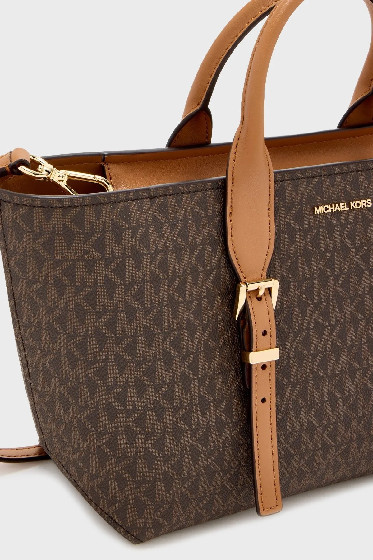 Michael Kors Logo Baskılı Çıkarılabilir Askılı Büyük 30R5G9OS1B252 Bayan Çanta 30R5G9OS1B 252 KAHVE - 10