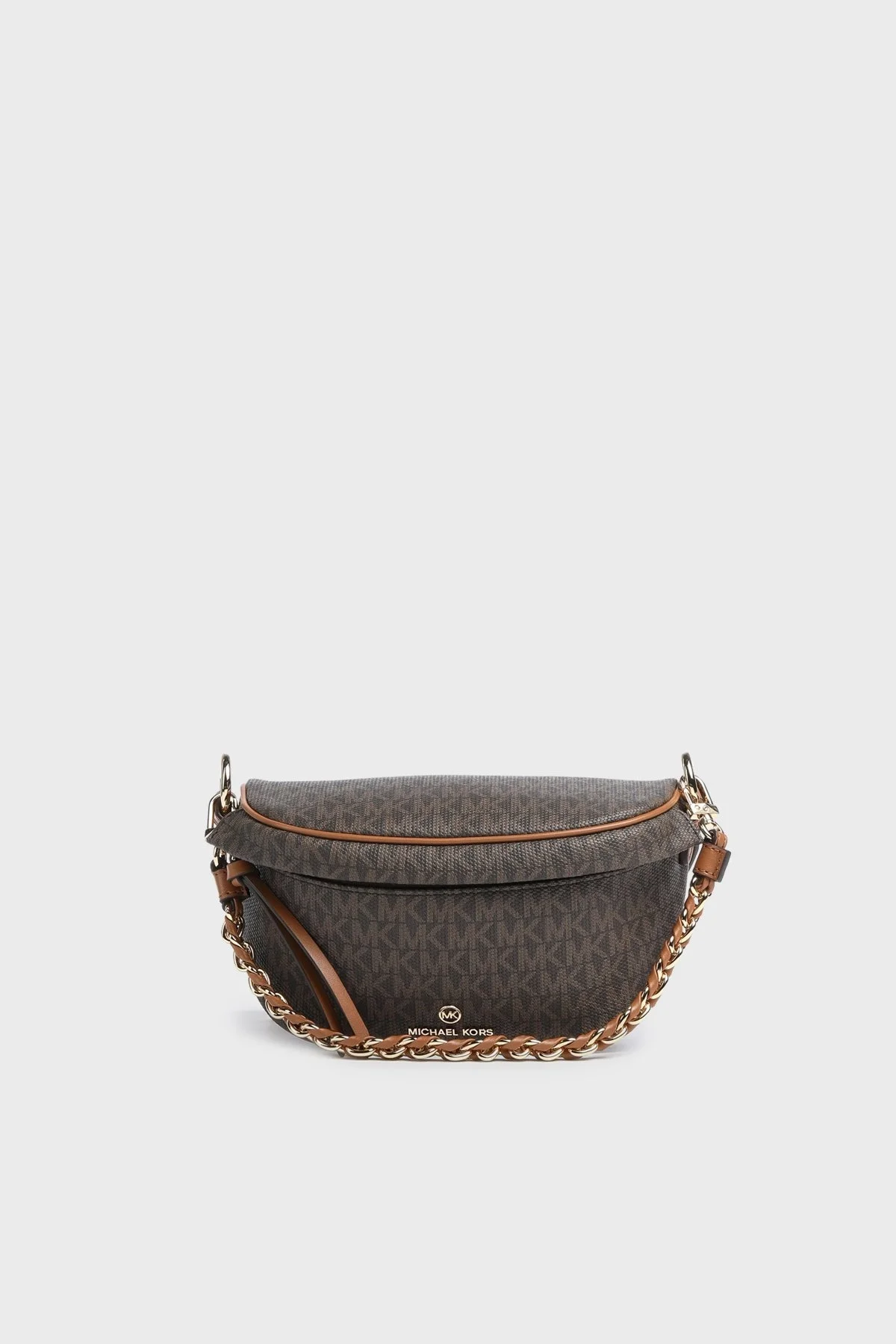 Michael Kors Logo Baskılı Kanvas Çıkarılabilir Zincirli Omuz Askılı 30S2G04M1B252 Bayan Çanta 30S2G04M1B 252 KAHVE - 1