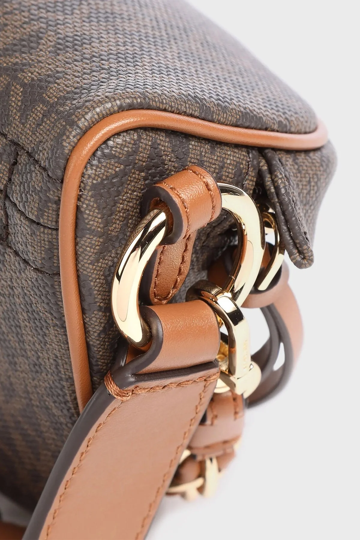 Michael Kors Logo Baskılı Kanvas Çıkarılabilir Zincirli Omuz Askılı 30S2G04M1B252 Bayan Çanta 30S2G04M1B 252 KAHVE - 4