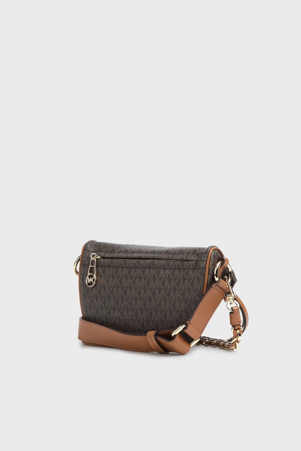 Michael Kors Logo Baskılı Kanvas Çıkarılabilir Zincirli Omuz Askılı 30S2G04M1B252 Bayan Çanta 30S2G04M1B 252 KAHVE - 5