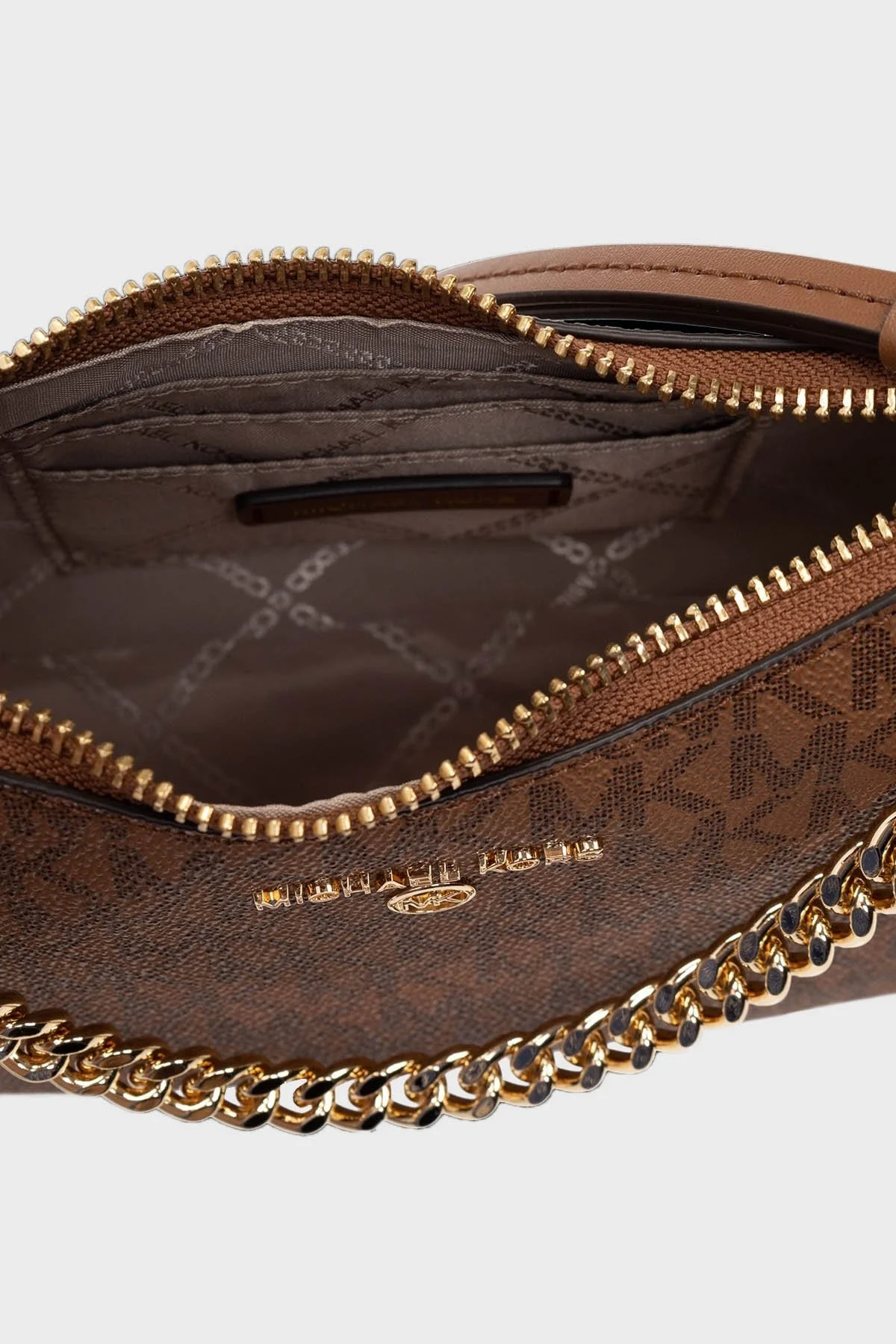 Michael Kors Logo Baskılı Kanvas Zincirli Jet Set 32H1GT9C1V230 Bayan Çanta 32H1GT9C1V 230 TABA - 4