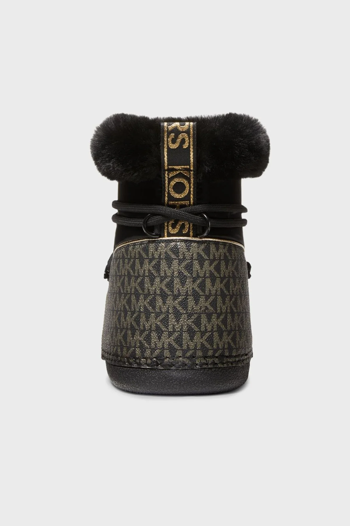 Michael Kors Logo Baskılı Suni Kürk Detaylı Bayan Bot 40F2ZMFE5D 039 SİYAH-GOLD - 3