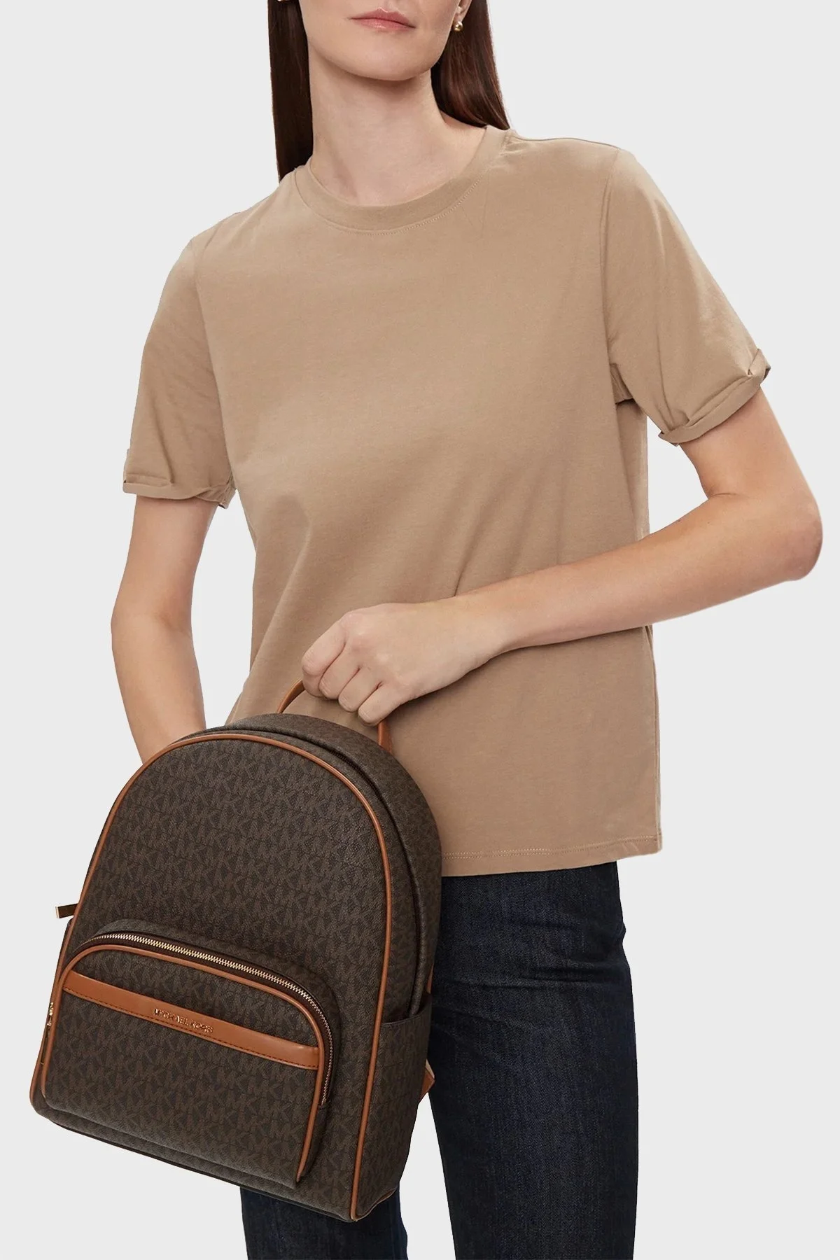 Michael Kors Logolu 30S4G8XB2B252 Bayan Sırt Çantası 30S4G8XB2B 252 KAHVE - 2