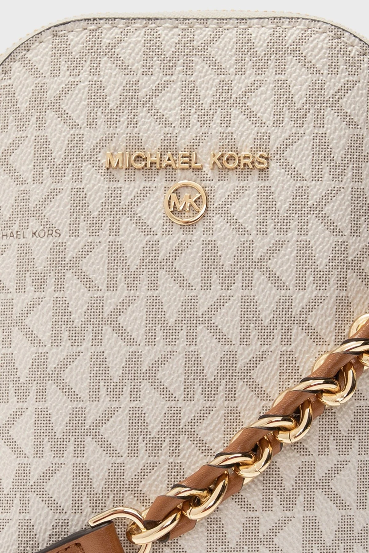 Michael Kors Logolu 32T0GT9C1B149 Bayan Telefon Çantası 32T0GT9C1B 149 EKRU - 12