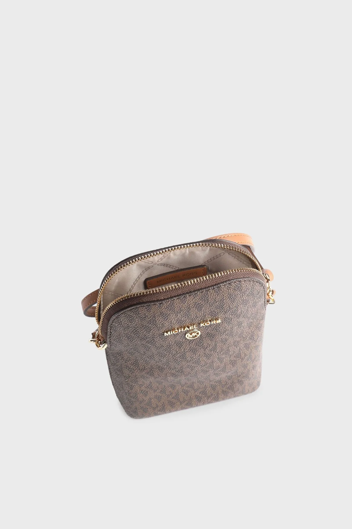 Michael Kors Logolu 32T0GT9C1B252 Bayan Telefon Çantası 32T0GT9C1B 252 KAHVE - 4
