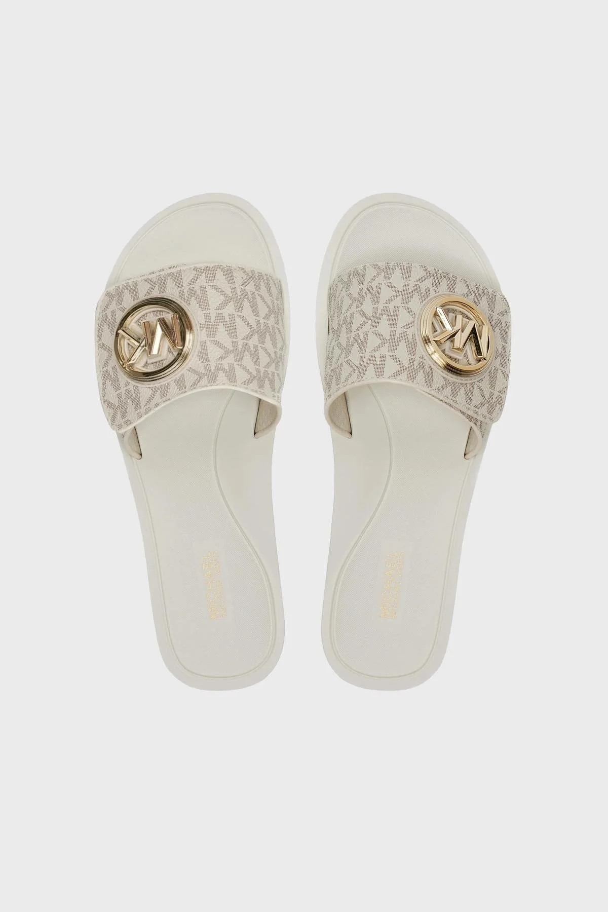 Michael Kors Logolu 40R4MKFA1B150 Bayan Terlik 40R4MKFA1B 150 EKRU - 5