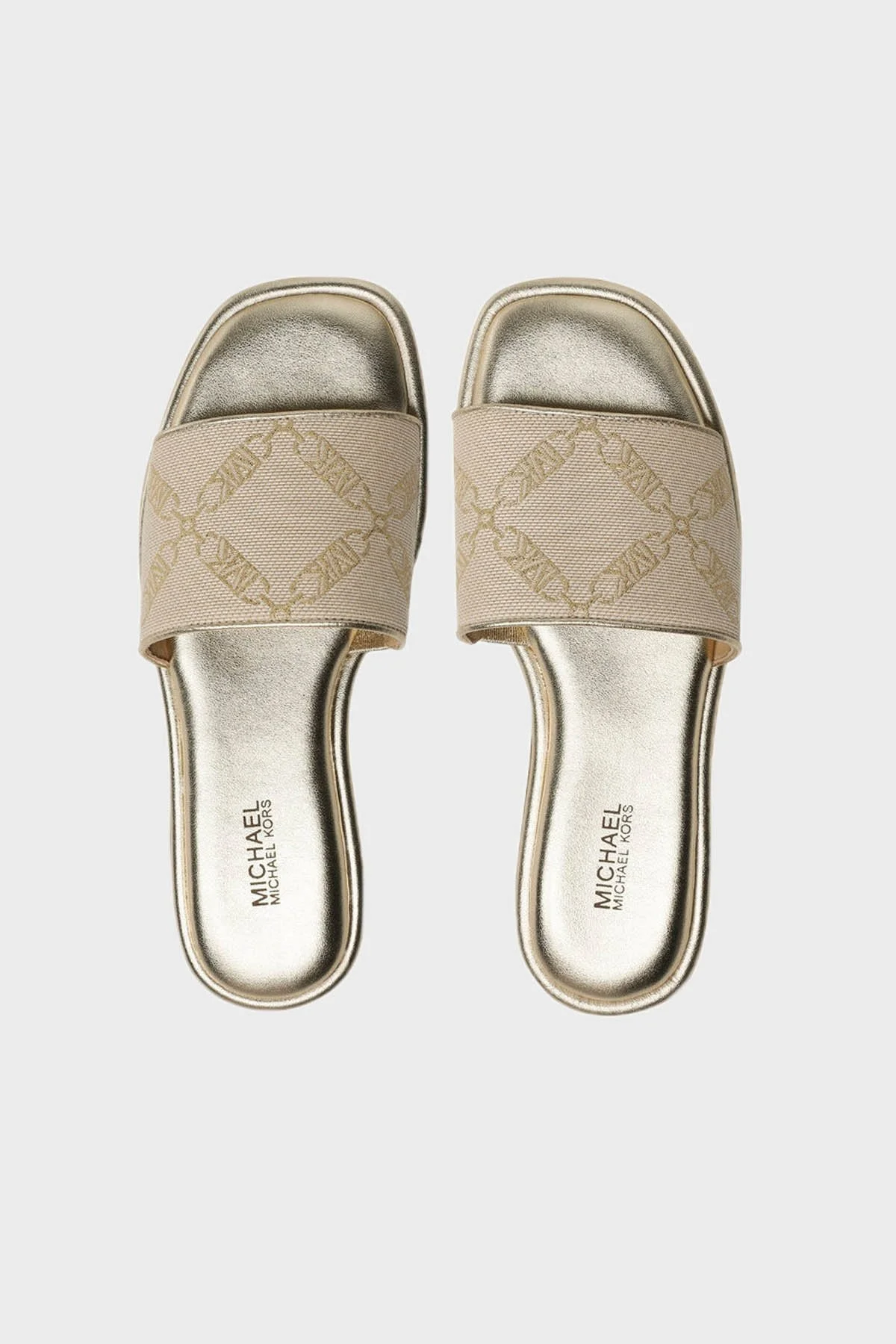Michael Kors Logolu 40S3HAFS2Y750 Bayan Terlik 40S3HAFS2Y 750 GOLD - 5