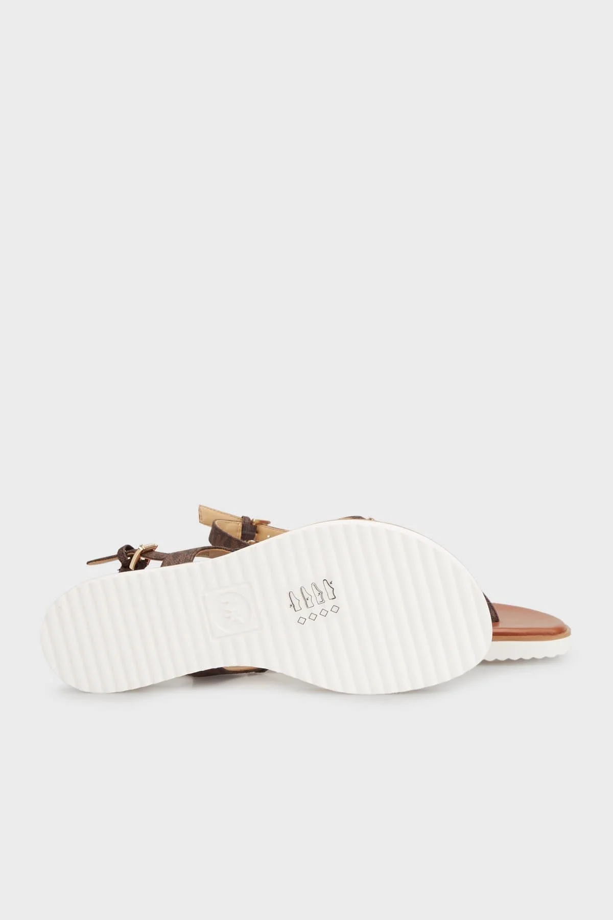 Michael Kors Logolu 49S0JUFA1B200 Bayan Sandalet 49S0JUFA1B 200 KAHVE - 4
