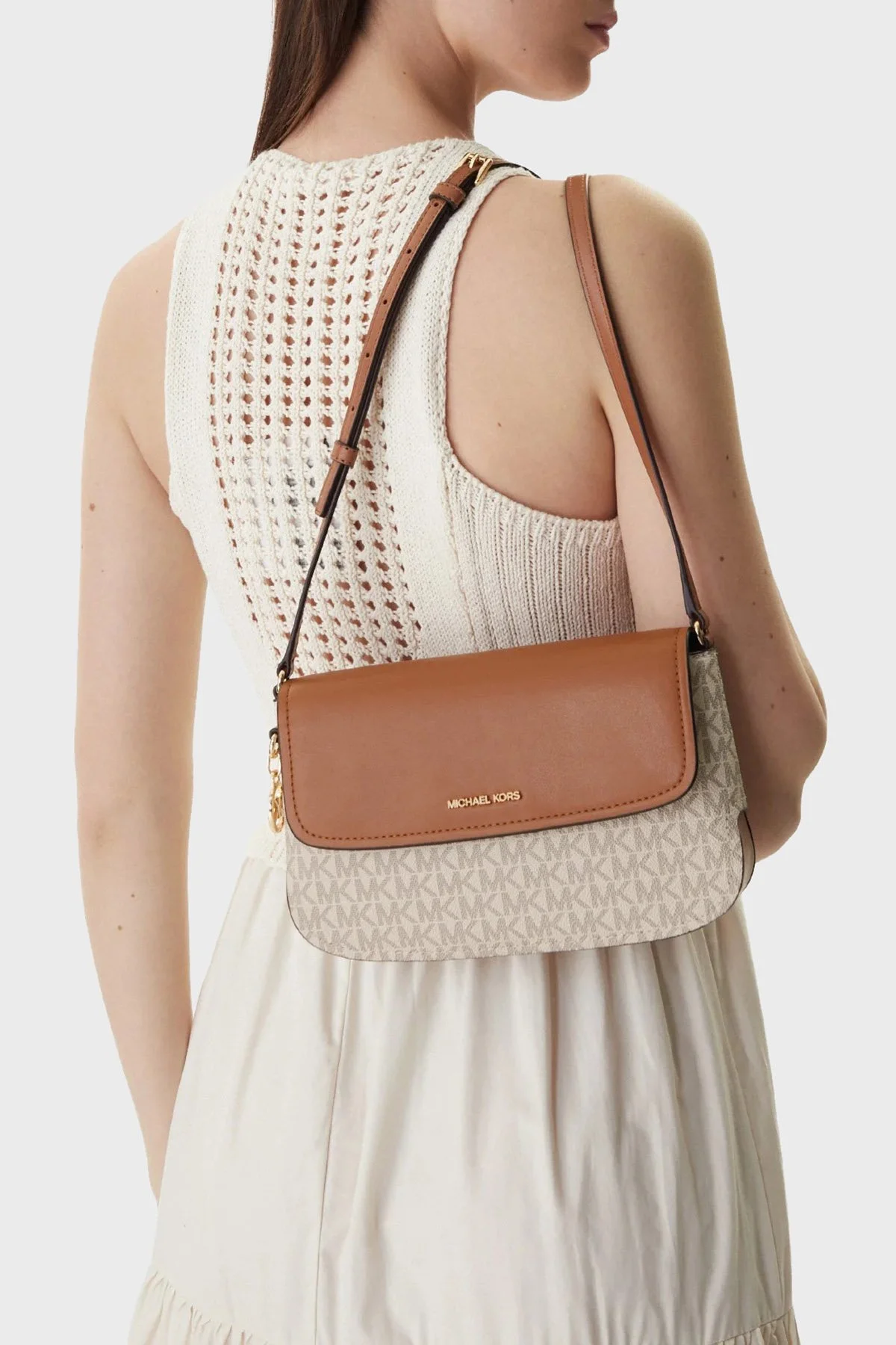 Michael Kors Logolu Ayarlanabilir Askılı 32R6G0XC1B149 Kadın Çanta 32R6G0XC1B 149 EKRU - 2