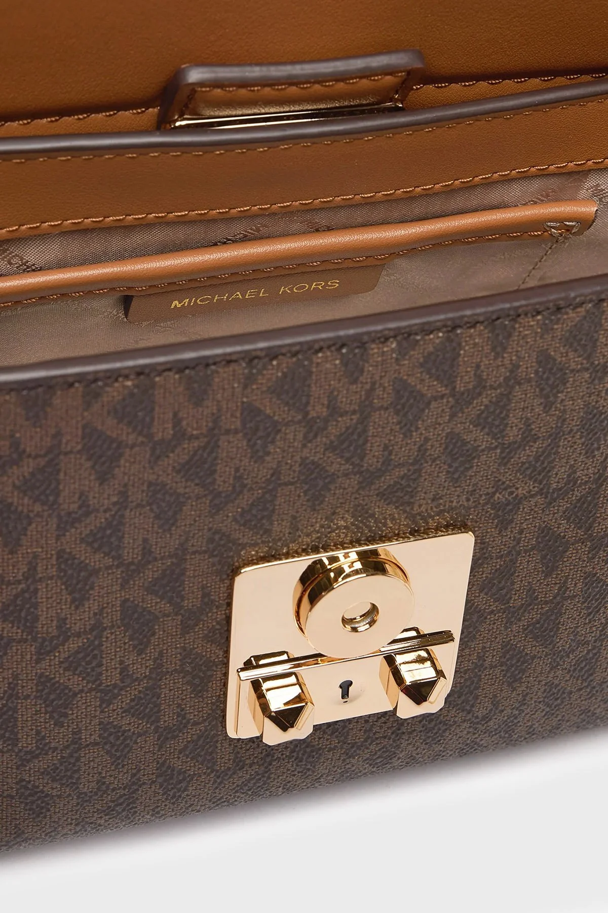 Michael Kors Logolu Ayarlanabilir Askılı 32R6G2RC0B252 Kadın Çanta 32R6G2RC0B 252 KAHVE - 5