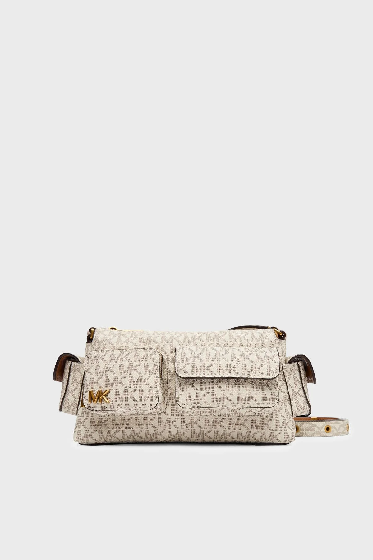 Michael Kors Logolu Ayarlanabilir Askılı 32S5AM3C5B149 Bayan Çanta 32S5AM3C5B 149 EKRU - 1