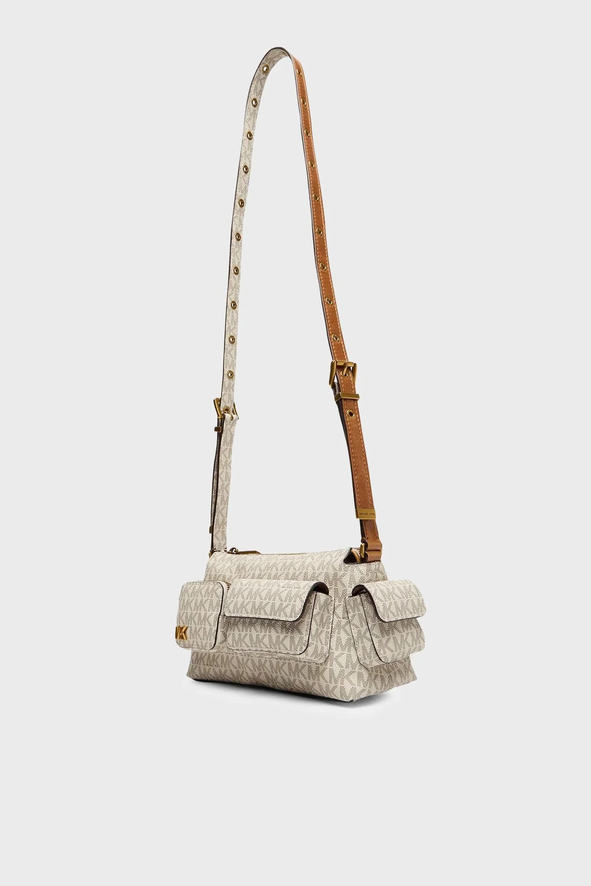 Michael Kors Logolu Ayarlanabilir Askılı 32S5AM3C5B149 Kadın Çanta 32S5AM3C5B 149 EKRU - 4