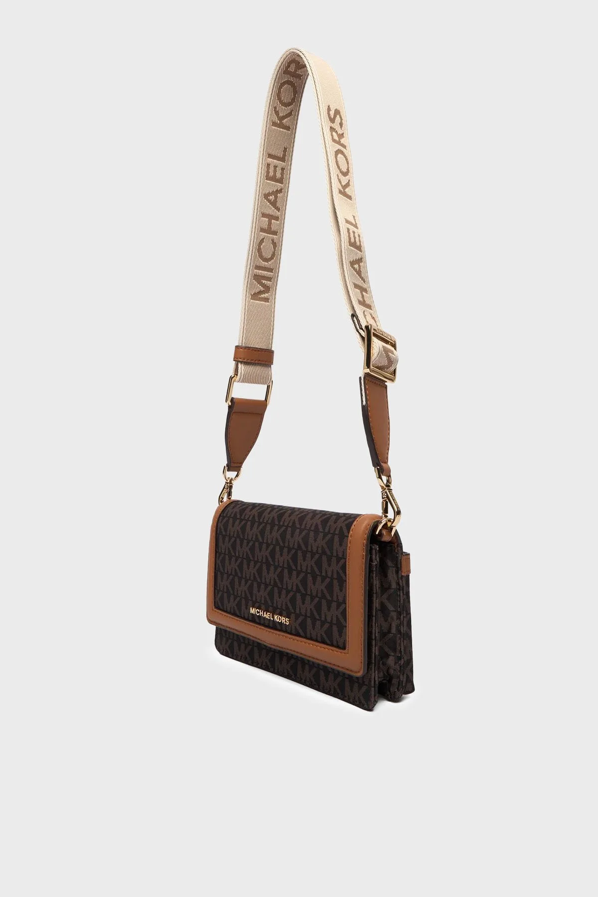 Michael Kors Logolu Ayarlanabilir Askılı 32T4GJ6C1O252 Bayan Çanta 32T4GJ6C1O 252 KAHVE - 4