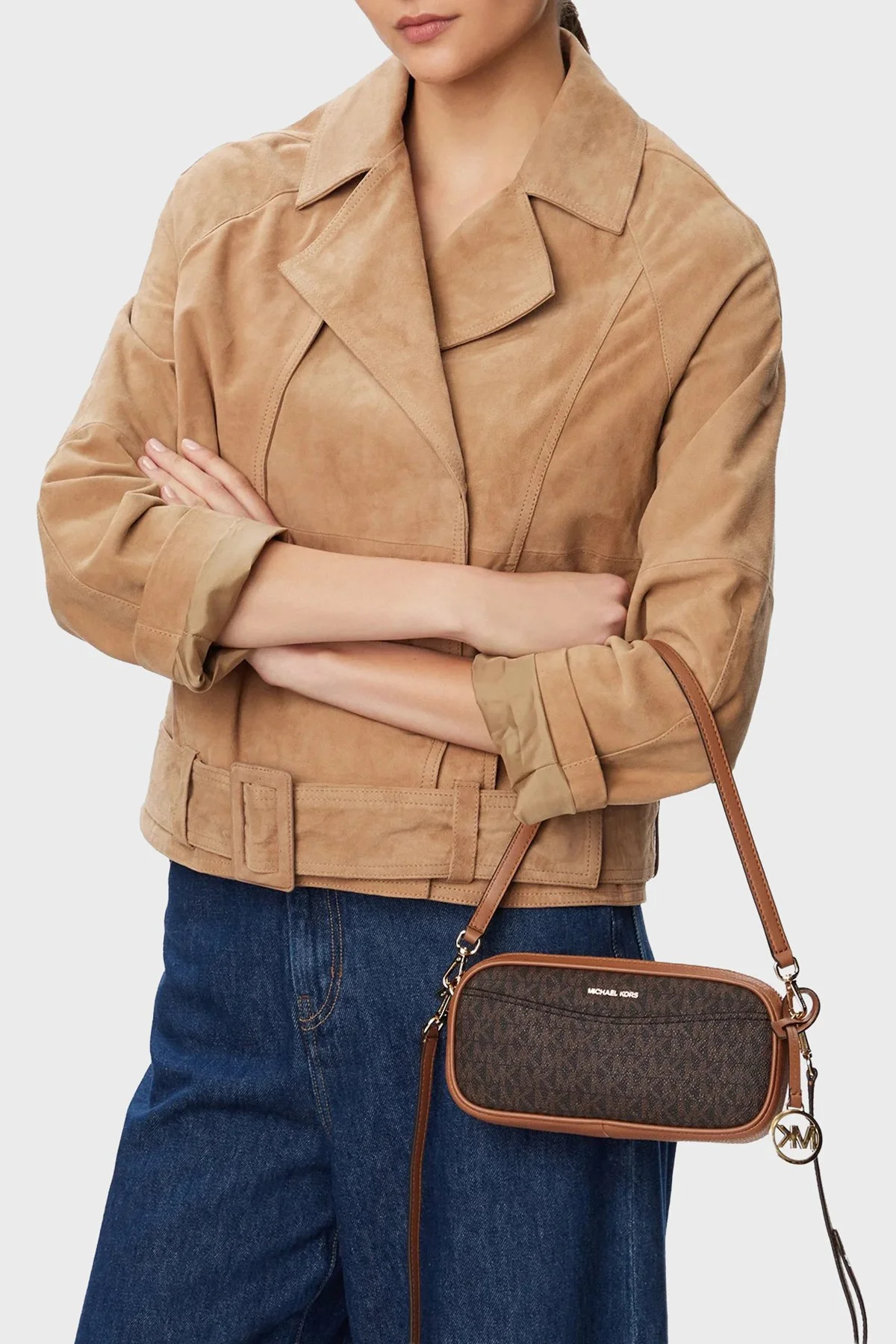 Michael Kors Logolu Ayarlanabilir Askılı 32T6GX5C1B252 Kadın Çanta 32T6GX5C1B 252 Kahve - 2