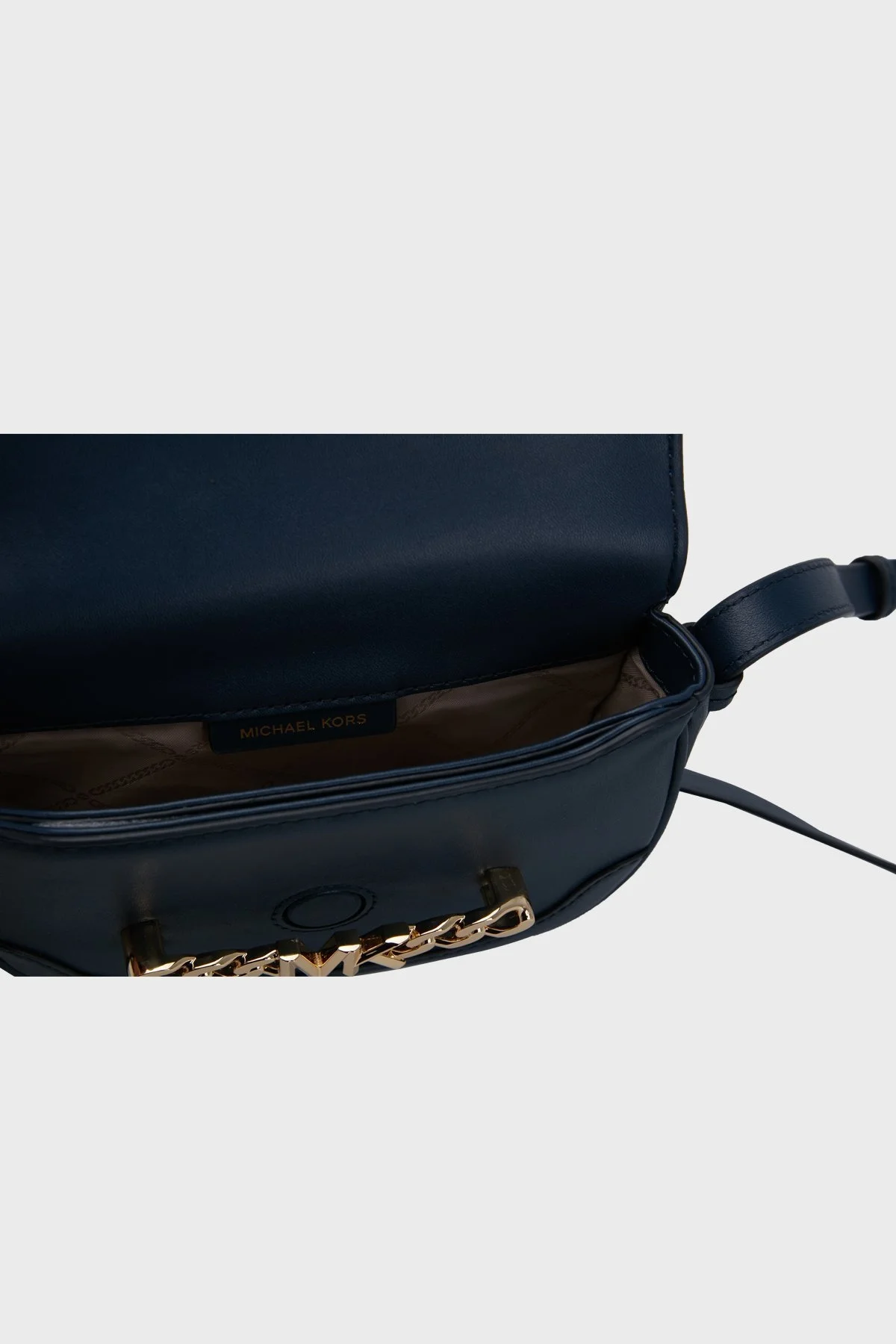 Michael Kors Logolu Ayarlanabilir Askılı Hakiki Deri Hally Bayan Çanta 32F1G2HC1L 406 LACİVERT - 4