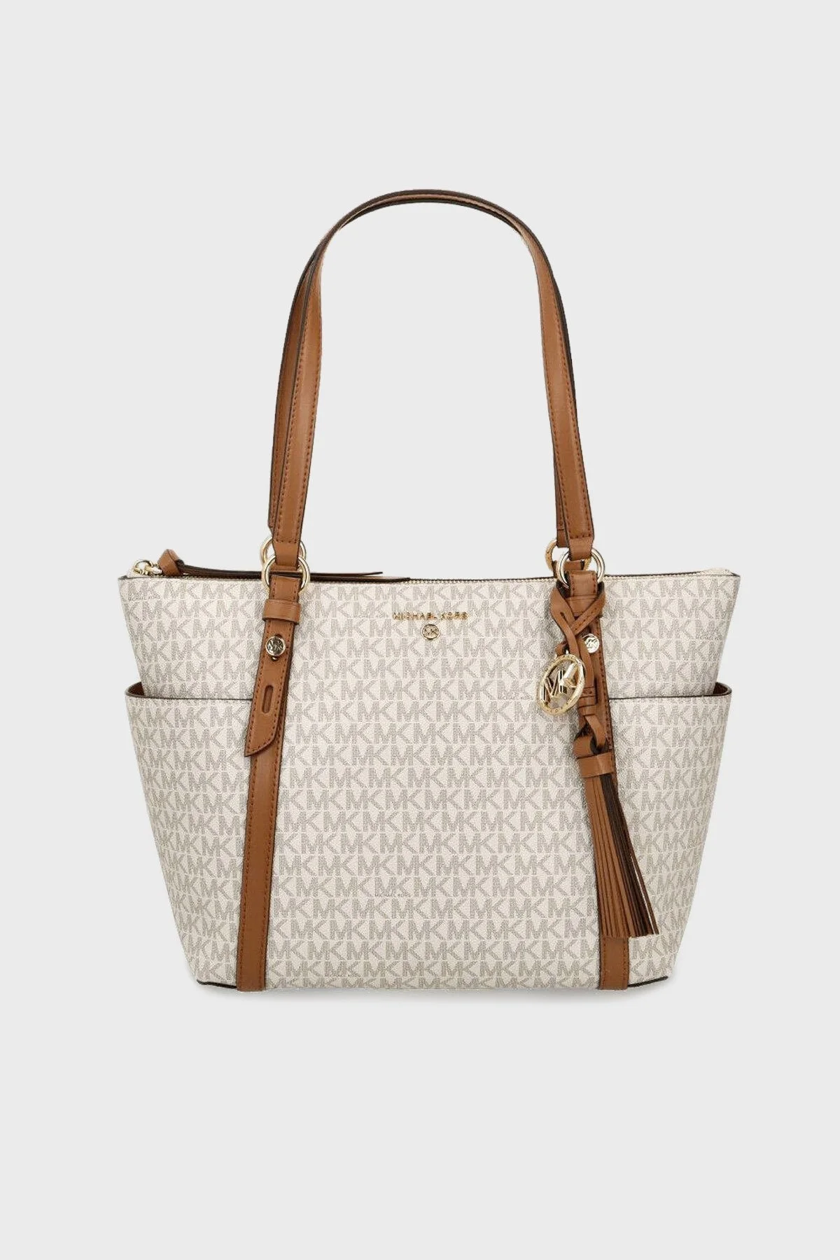 Michael Kors Logolu Ayarlanabilir Çift Askılı 30T0GNXT2B149 Bayan Çanta 30T0GNXT2B 149 EKRU - 1