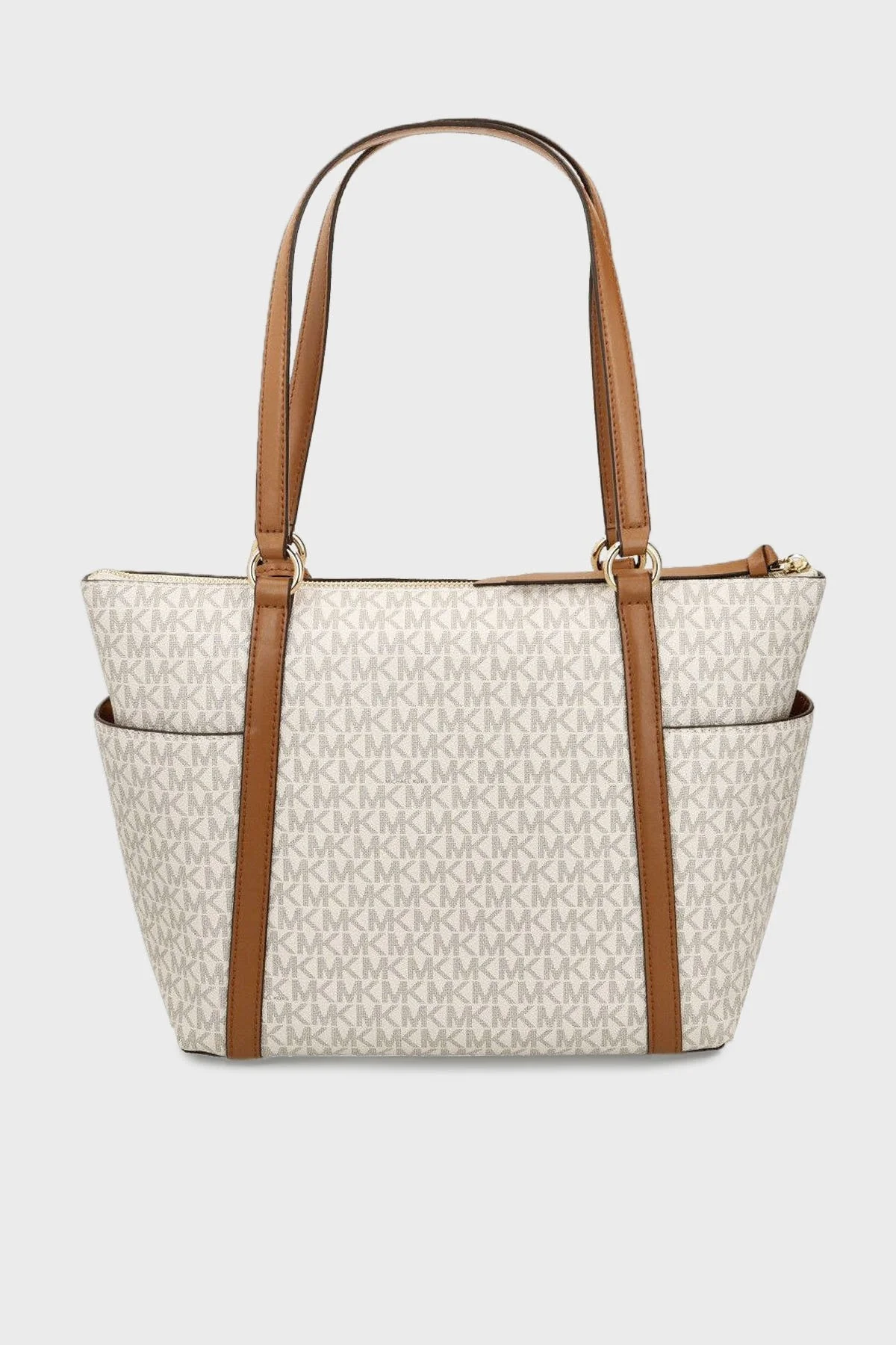 Michael Kors Logolu Ayarlanabilir Çift Askılı 30T0GNXT2B149 Bayan Çanta 30T0GNXT2B 149 EKRU - 4