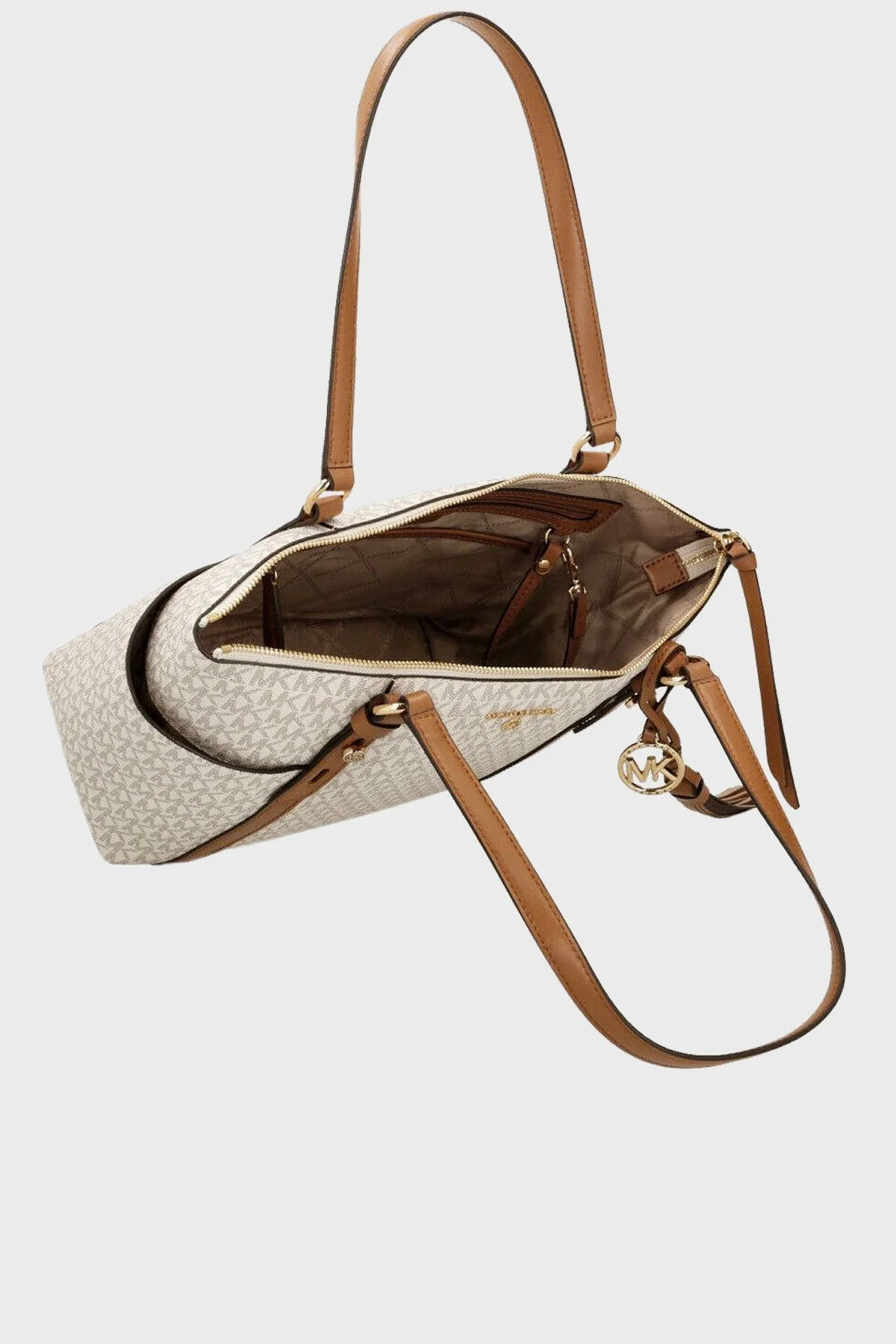 Michael Kors Logolu Ayarlanabilir Çift Askılı 30T0GNXT2B149 Bayan Çanta 30T0GNXT2B 149 EKRU - 5