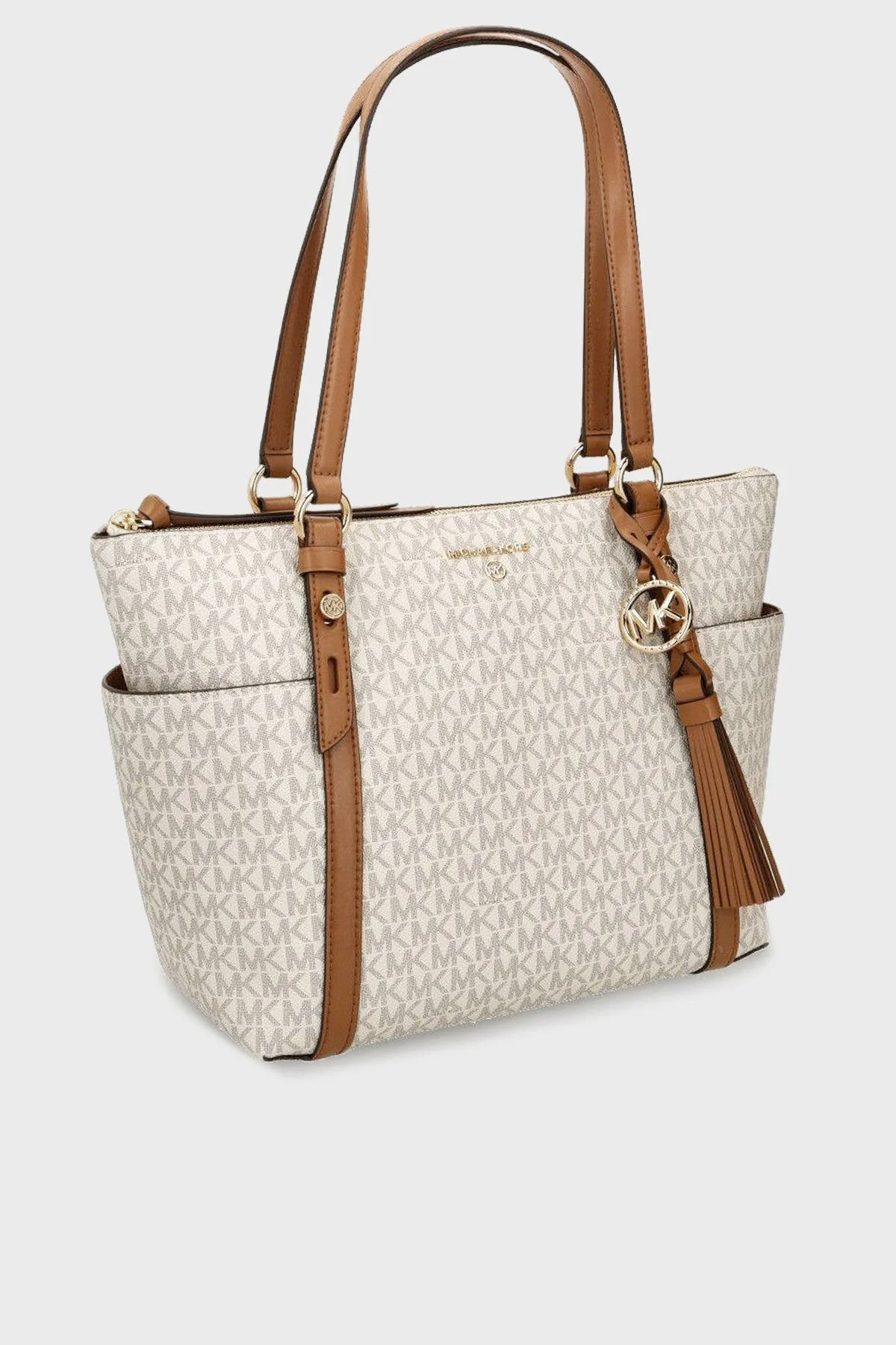 Michael Kors Logolu Ayarlanabilir Çift Askılı 30T0GNXT2B149 Bayan Çanta 30T0GNXT2B 149 EKRU - 6